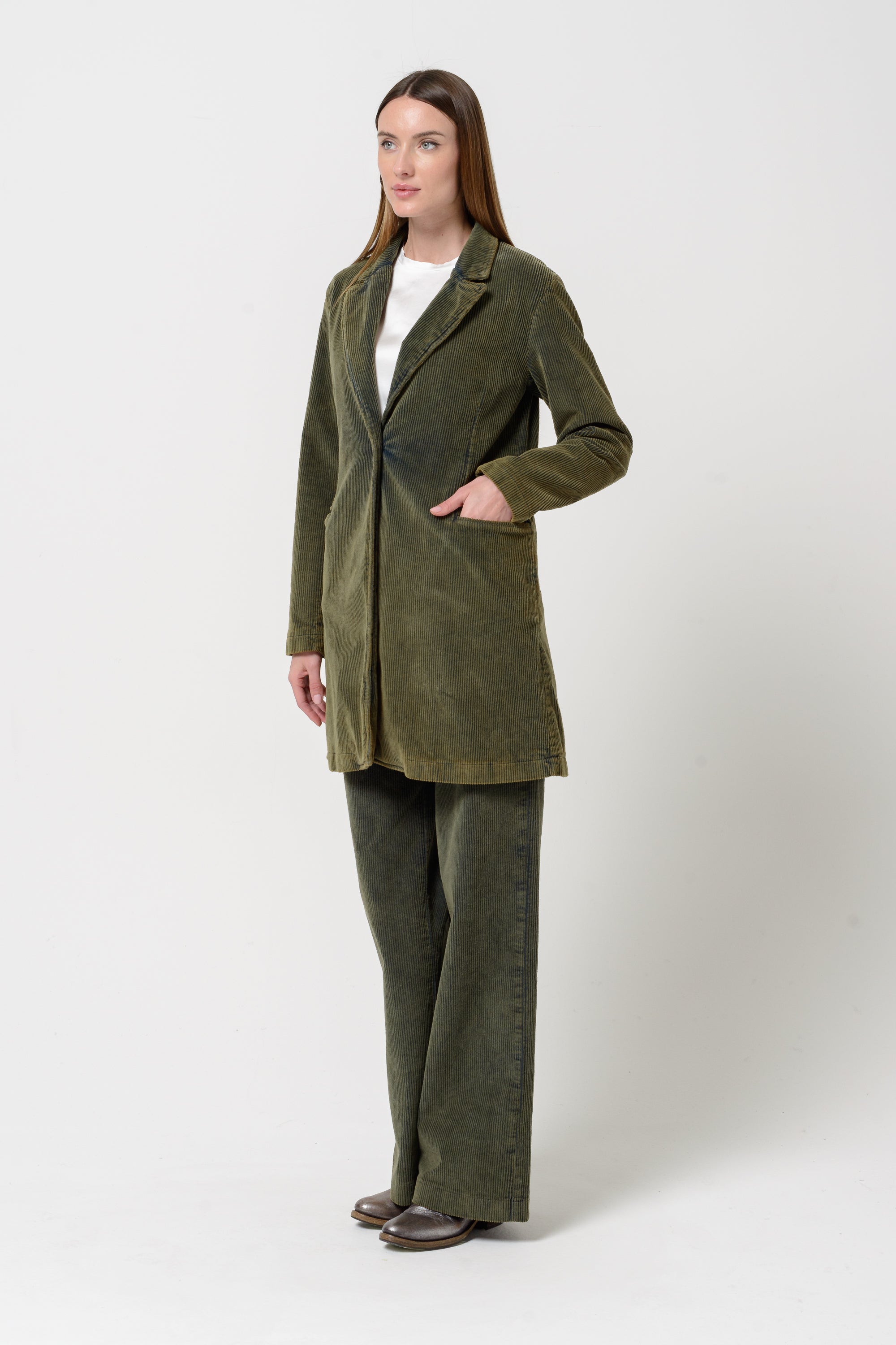 Down Town Long Blazer - Agate