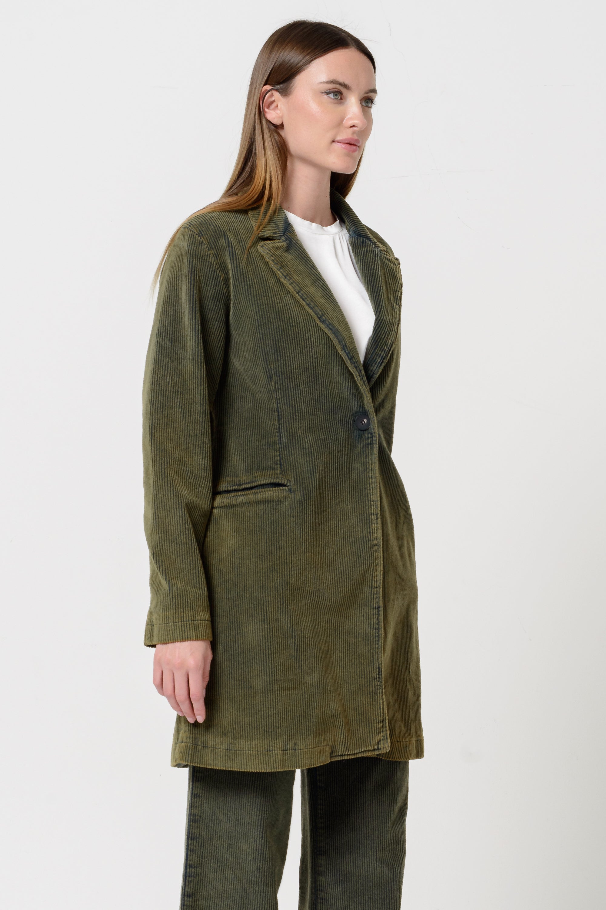 Down Town Long Blazer - Agate