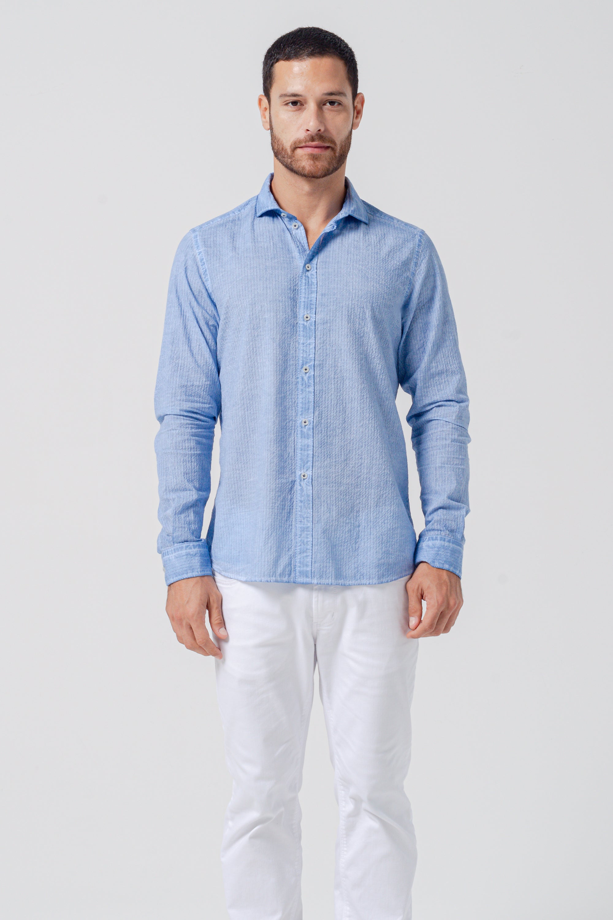 Classic Fit Cloque Shirt - Vento