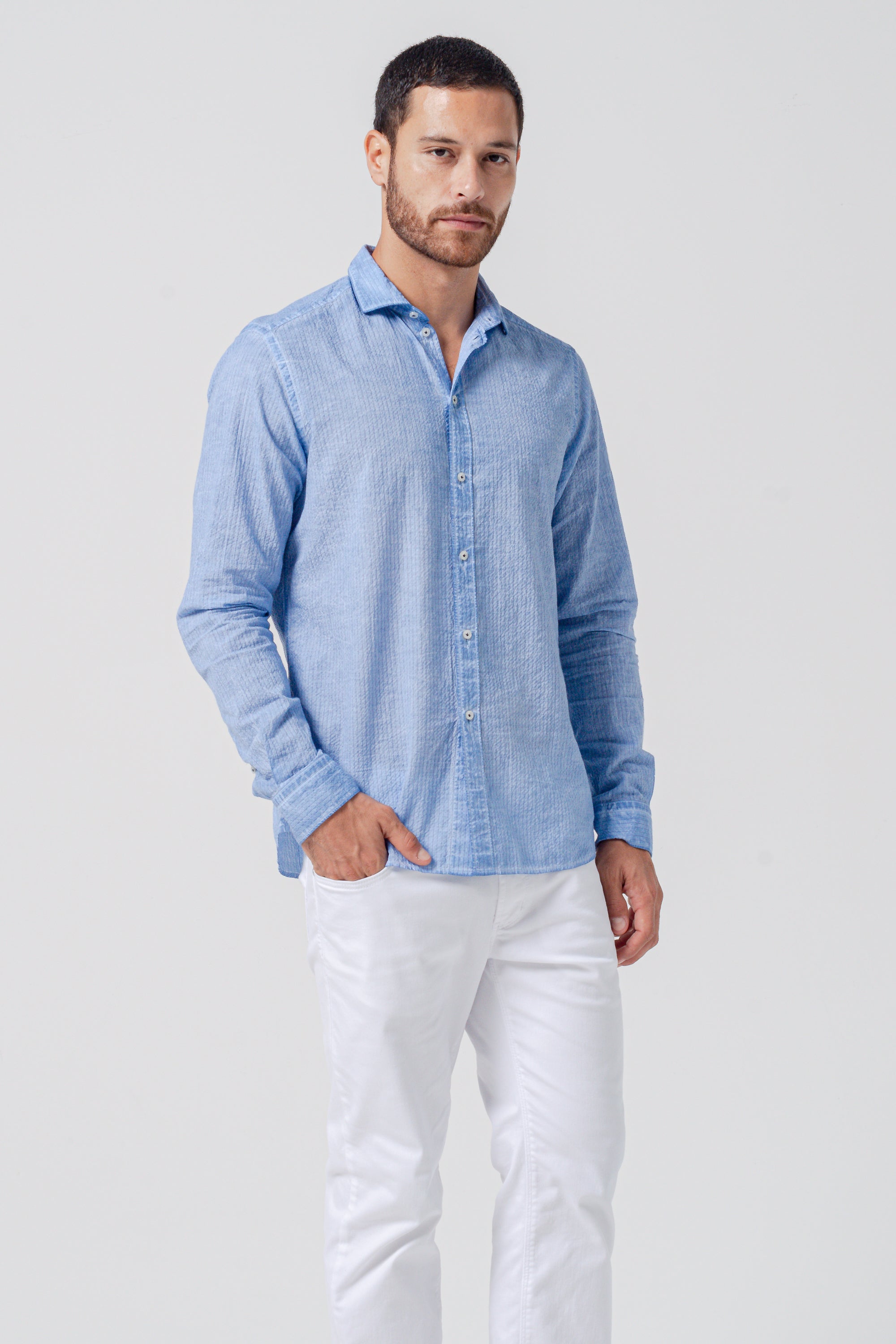 Classic Fit Cloque Shirt - Vento