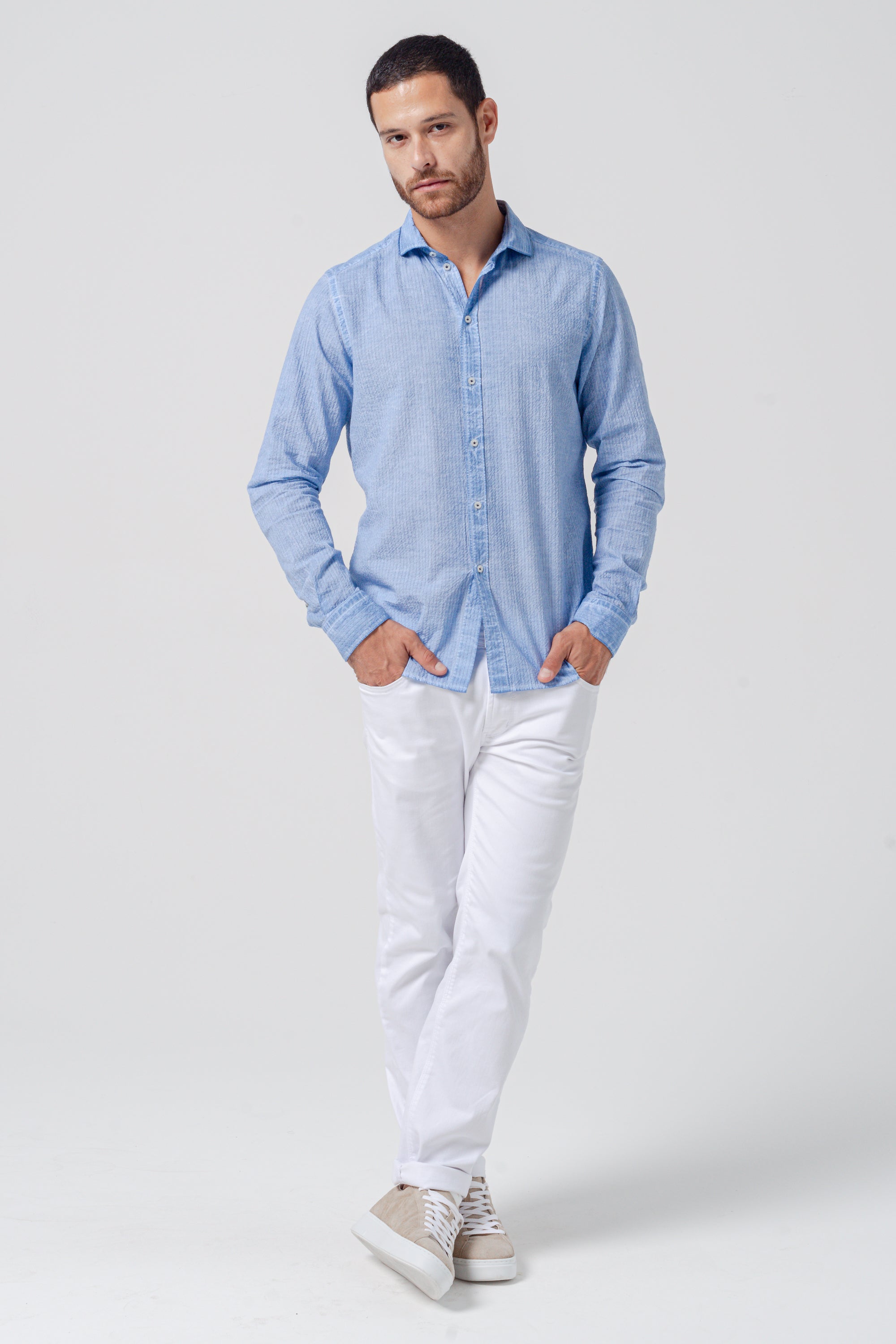 Classic Fit Cloque Shirt - Vento