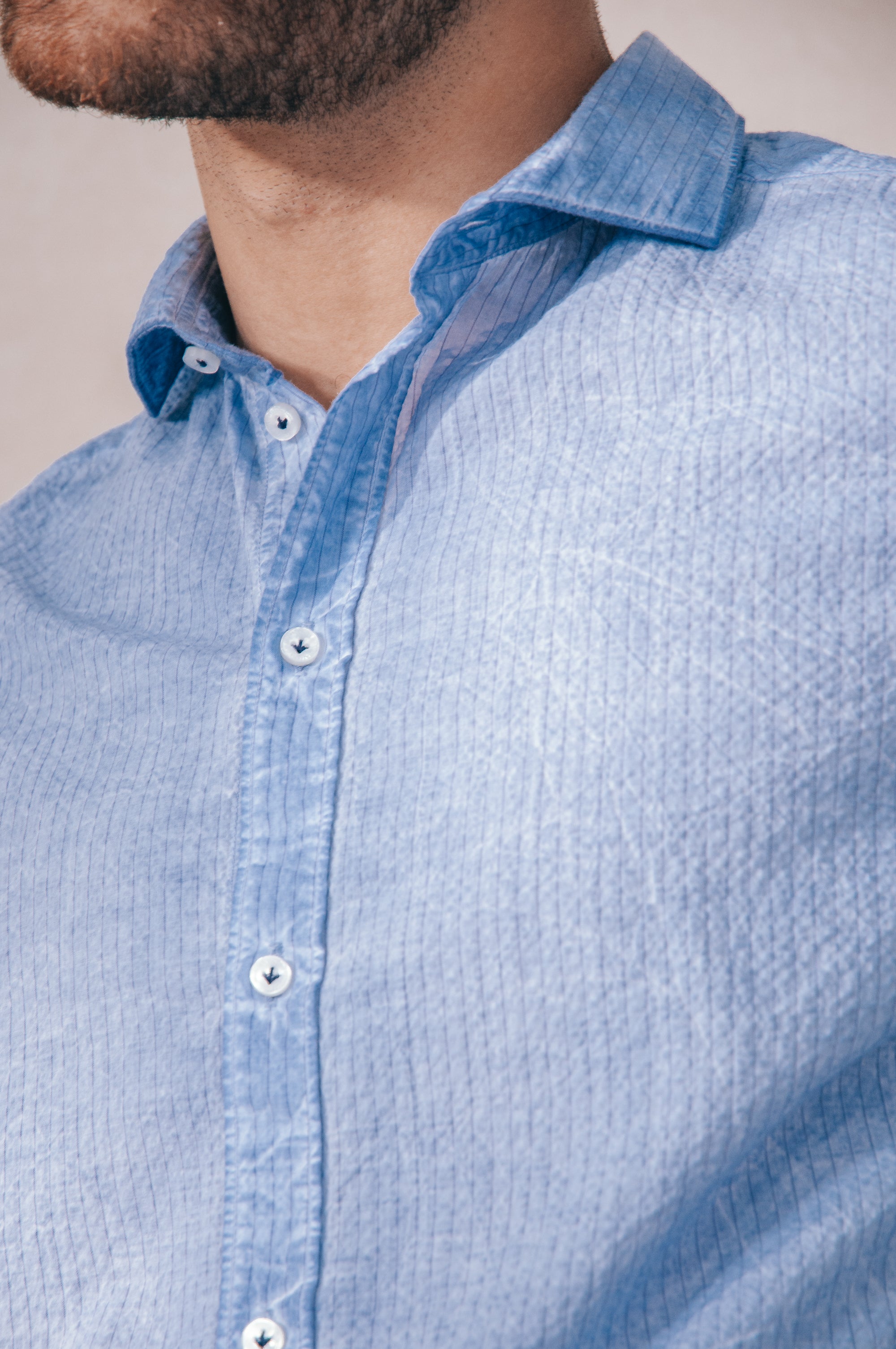 Classic Fit Cloque Shirt - Vento