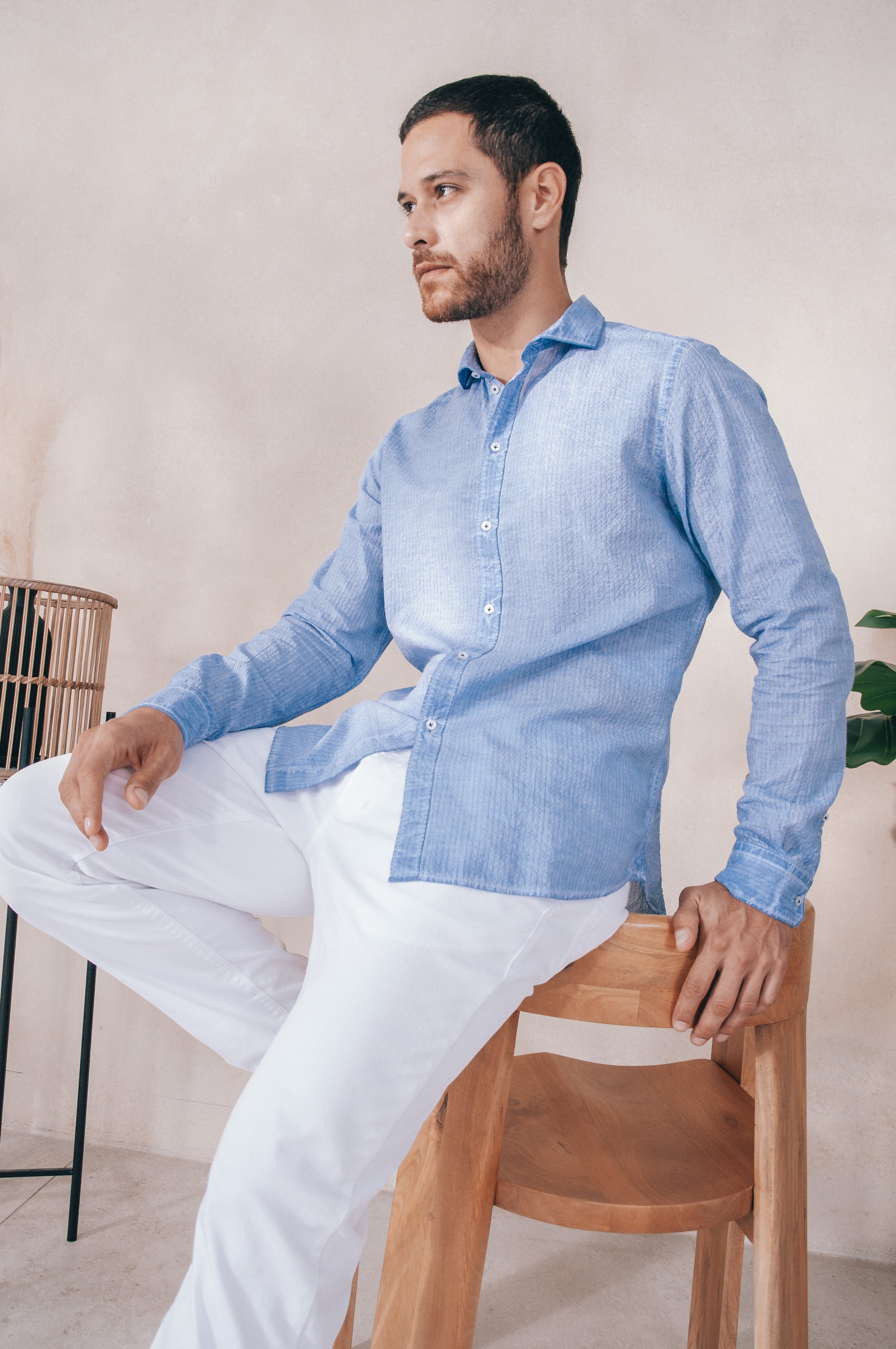 Classic Fit Cloque Shirt - Vento