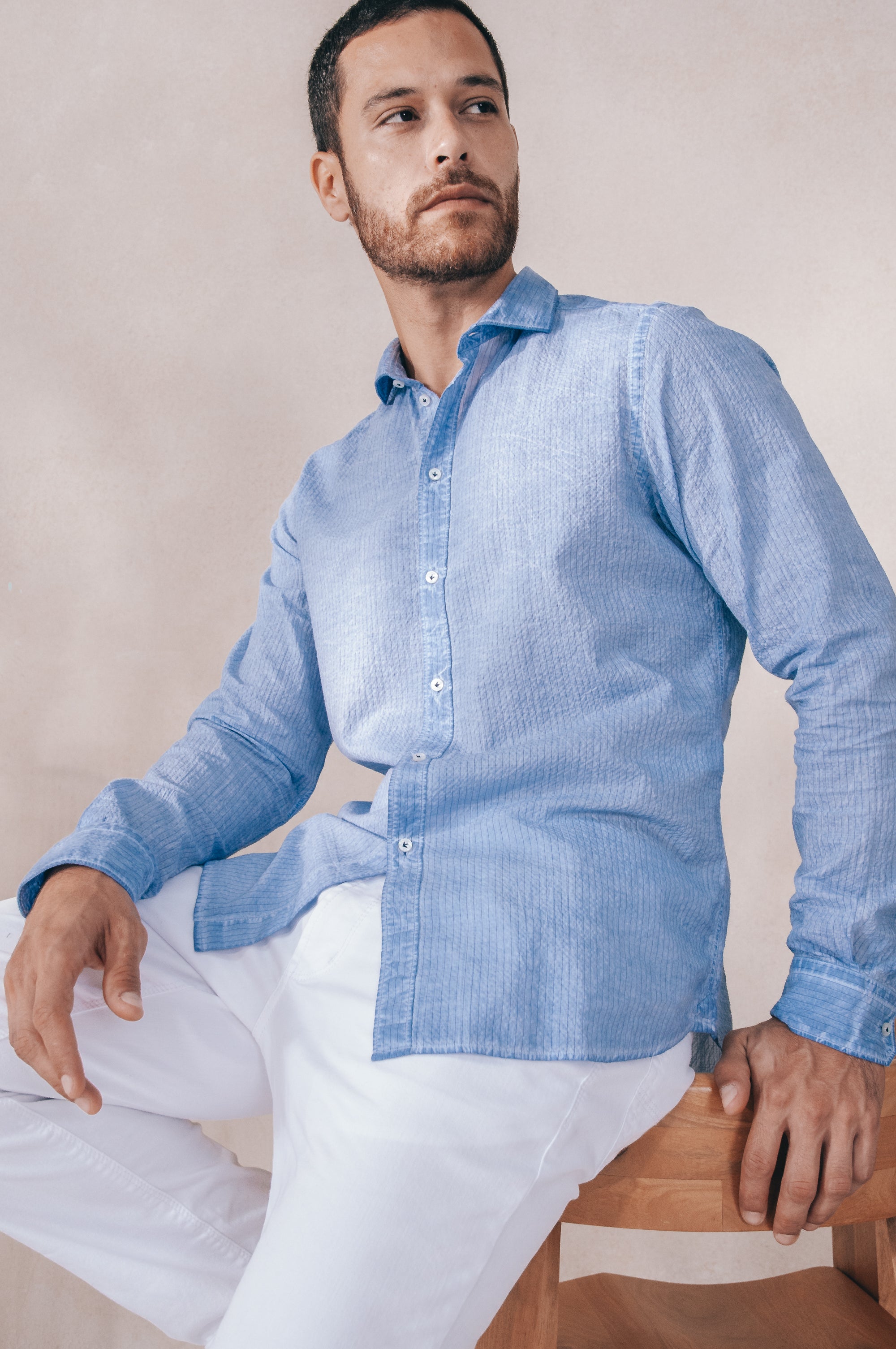 Classic Fit Cloque Shirt - Vento