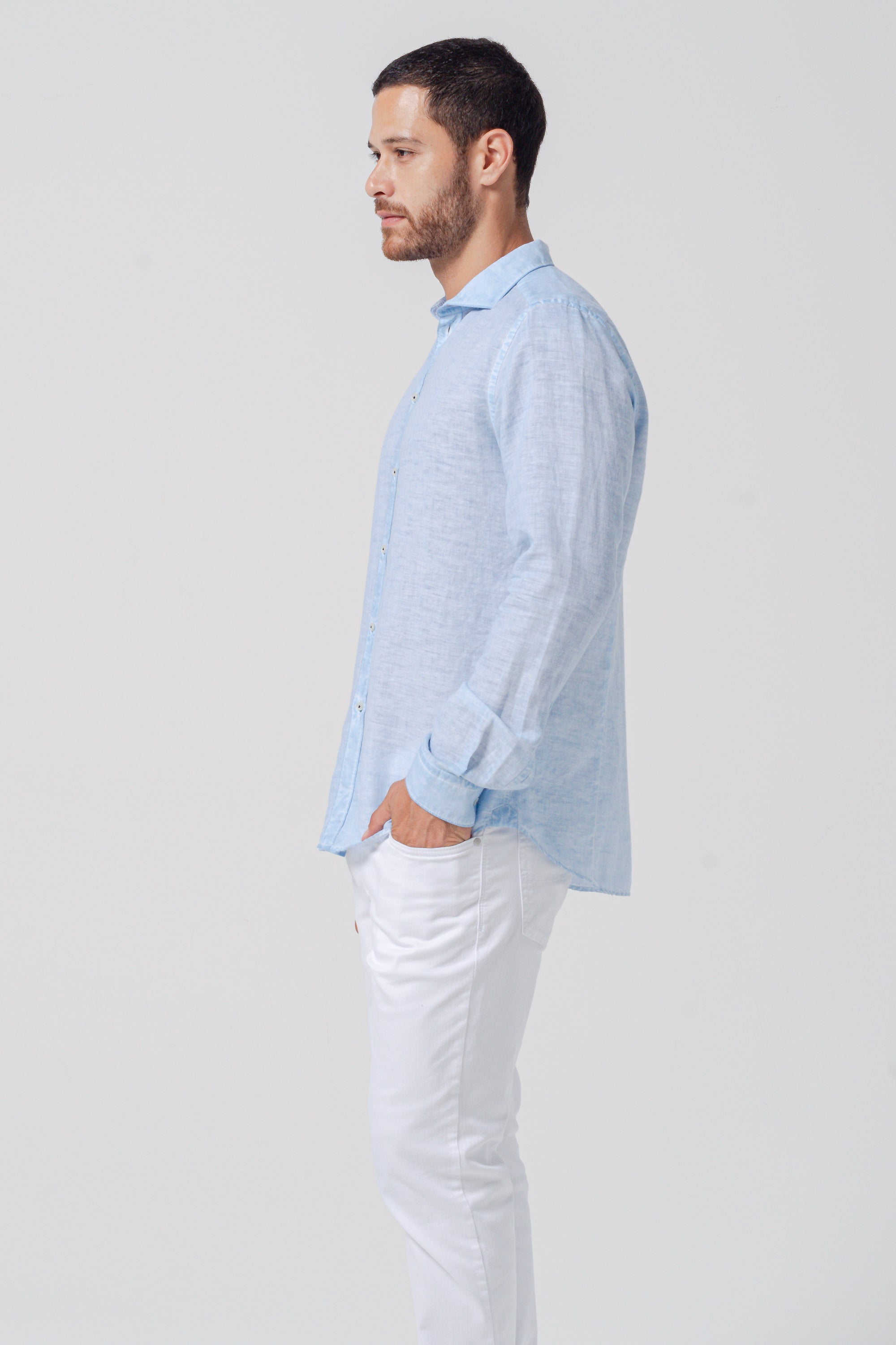 Classic Fit Linen Blend Shirt - Aria