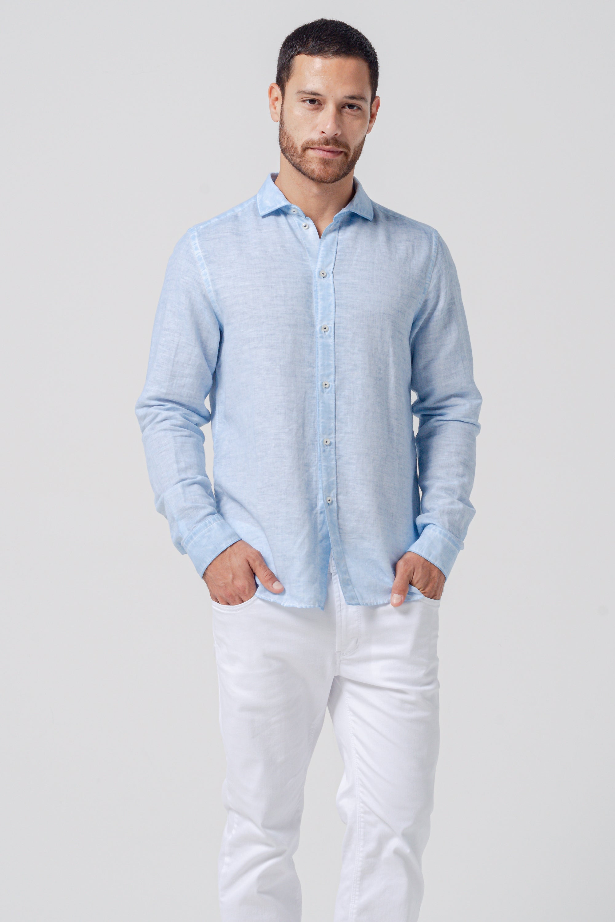 Classic Fit Linen Blend Shirt - Aria