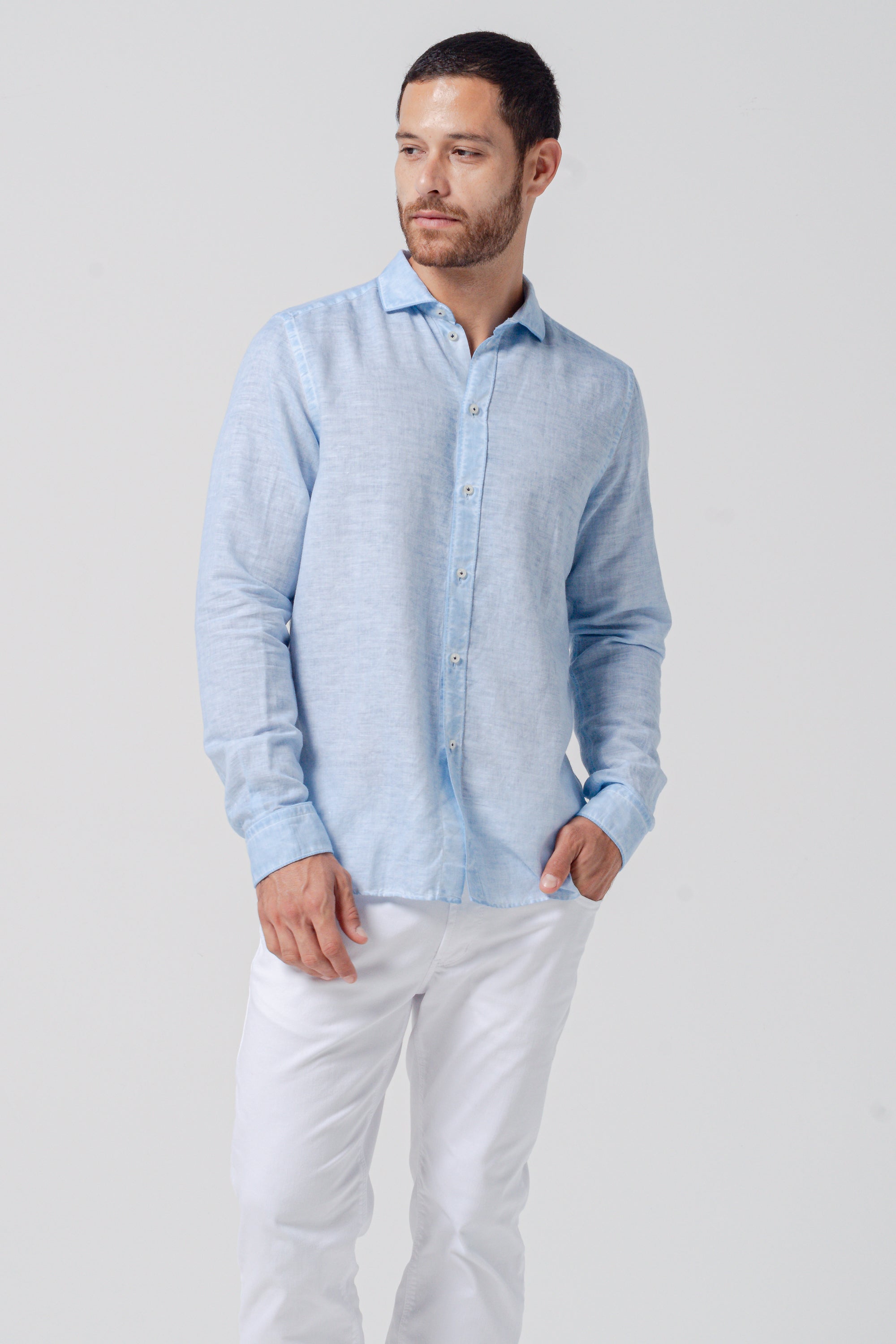 Classic Fit Linen Blend Shirt - Aria