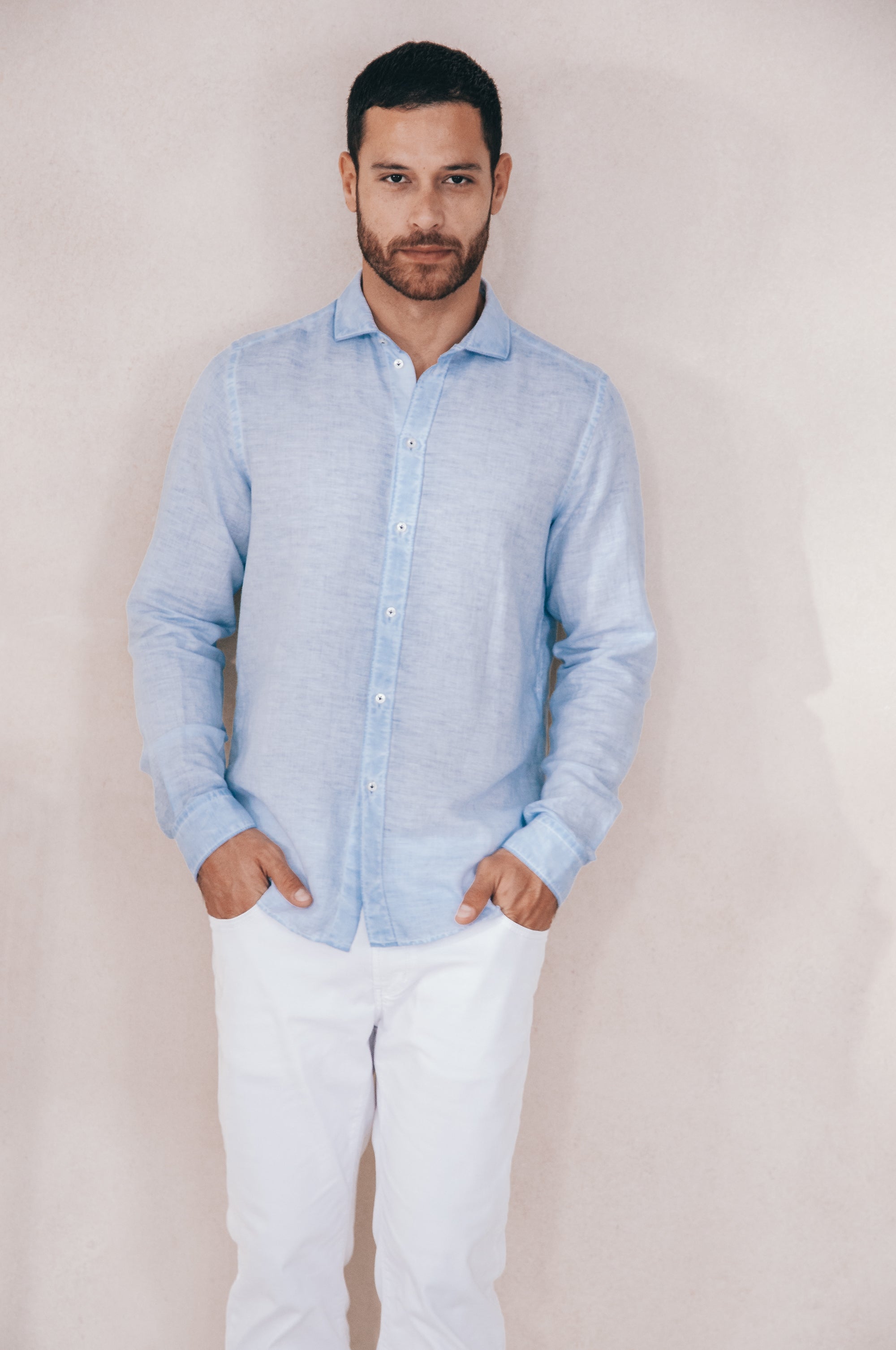 Classic Fit Linen Blend Shirt - Aria