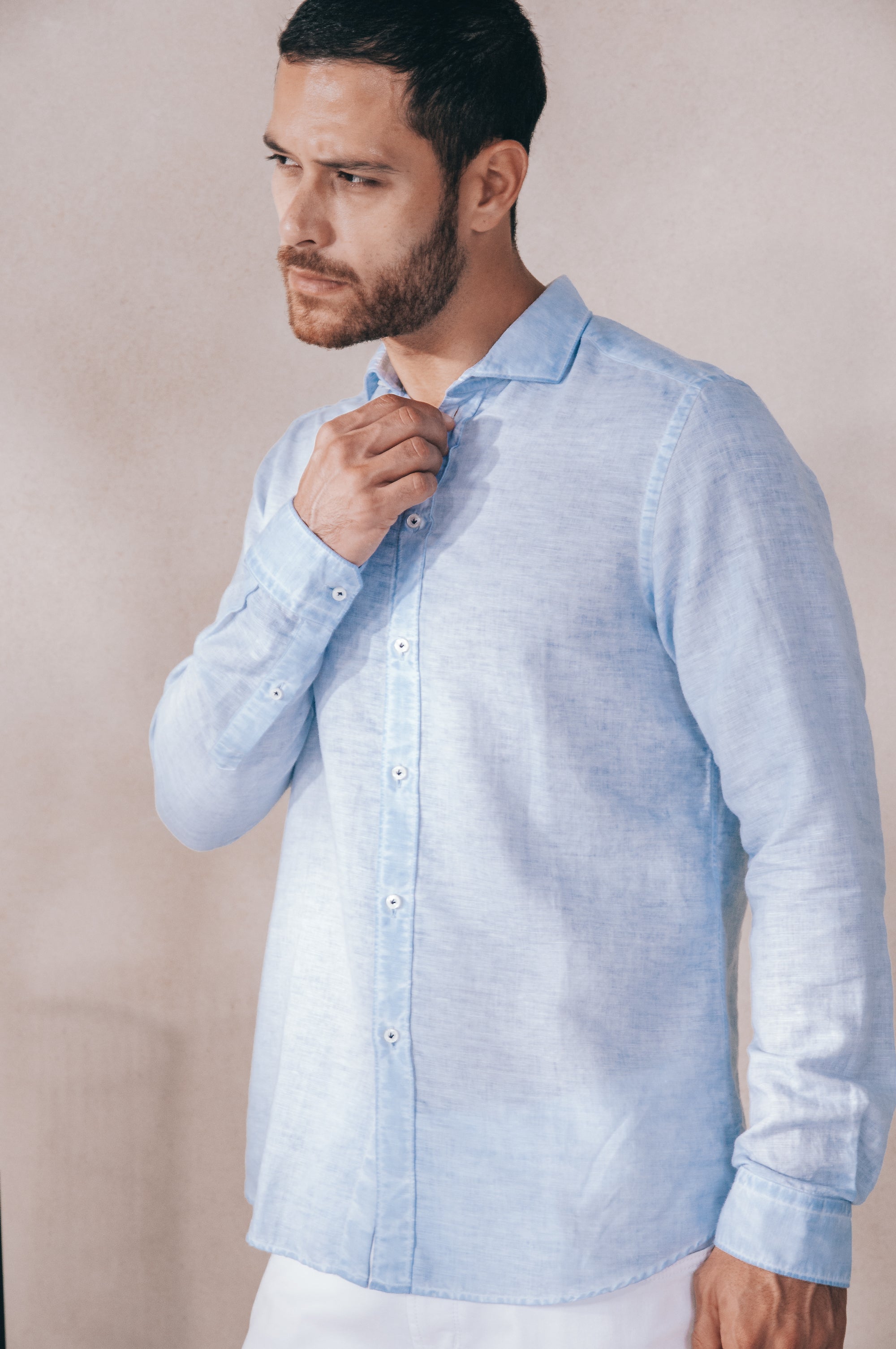 Classic Fit Linen Blend Shirt - Aria