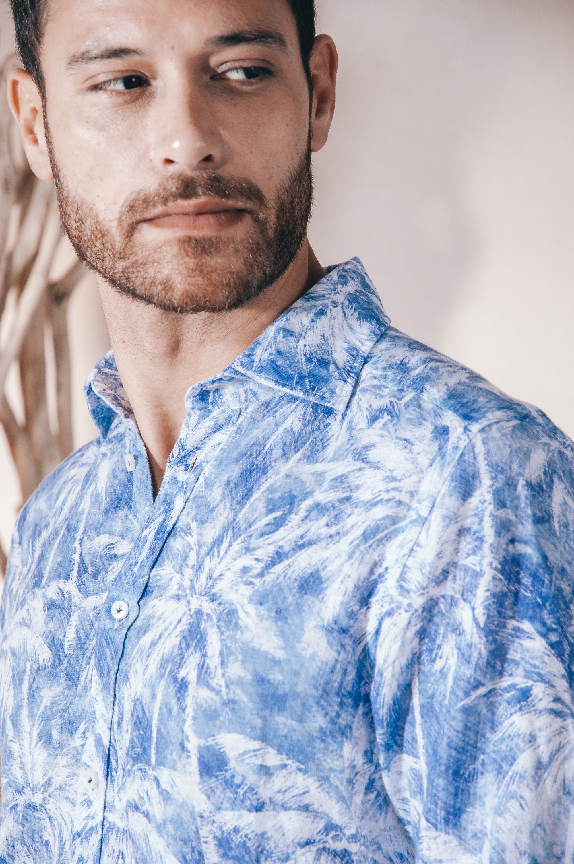 Relax Fit Palm Print Shirt - Night