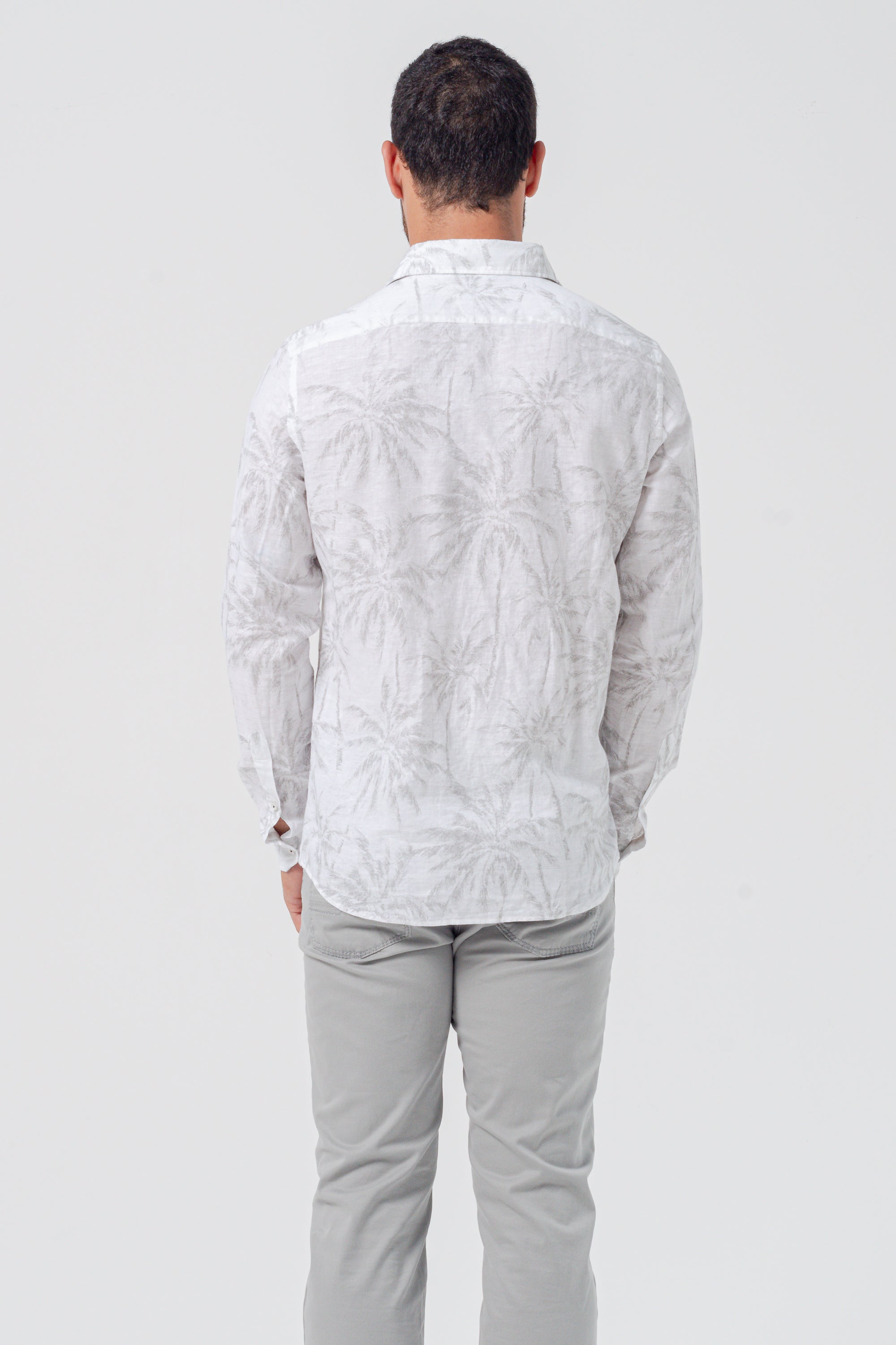 Relax Fit Palm Print Shirt - Noon