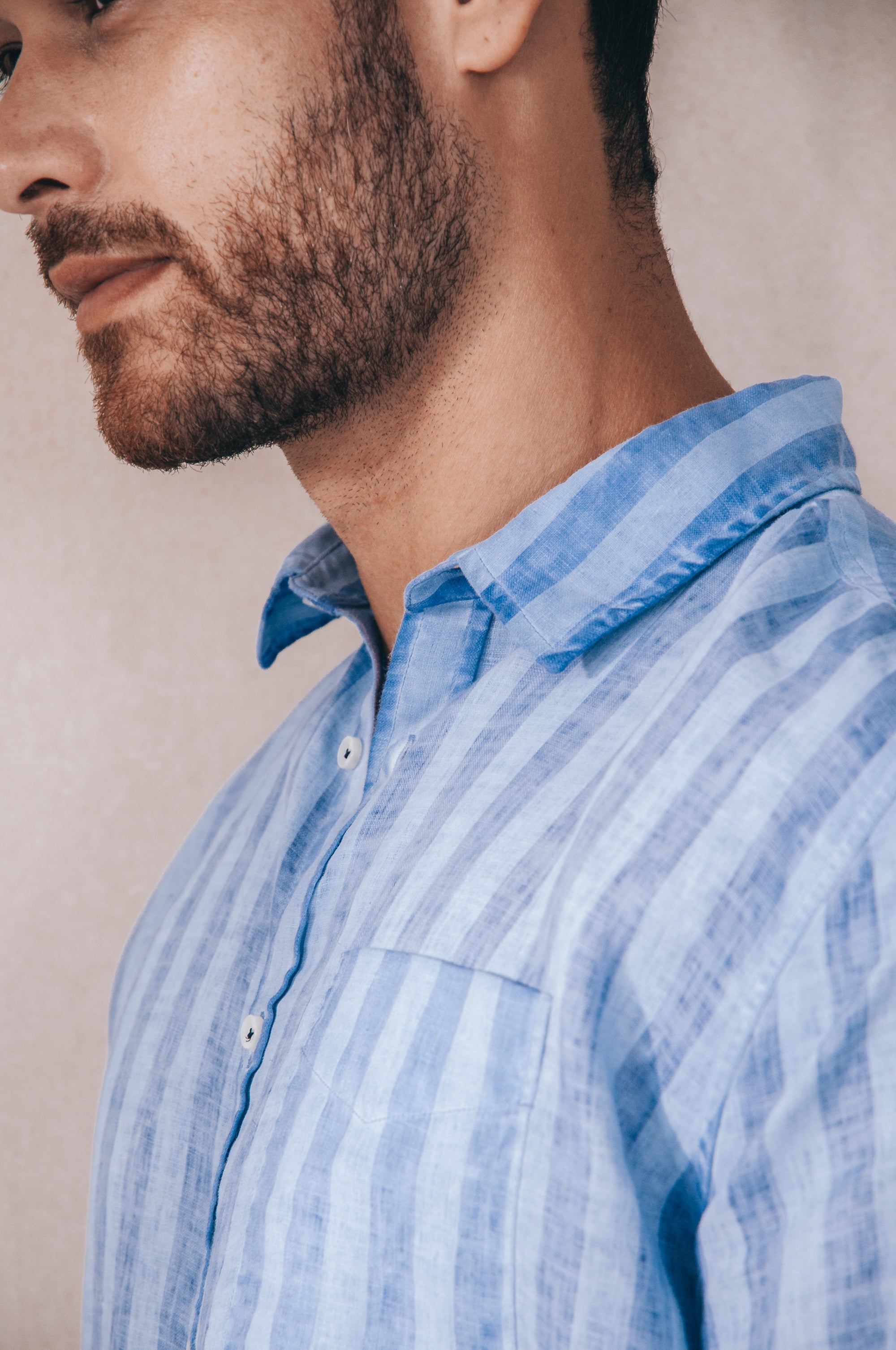 Alex Striped Linen Shirt - Vento