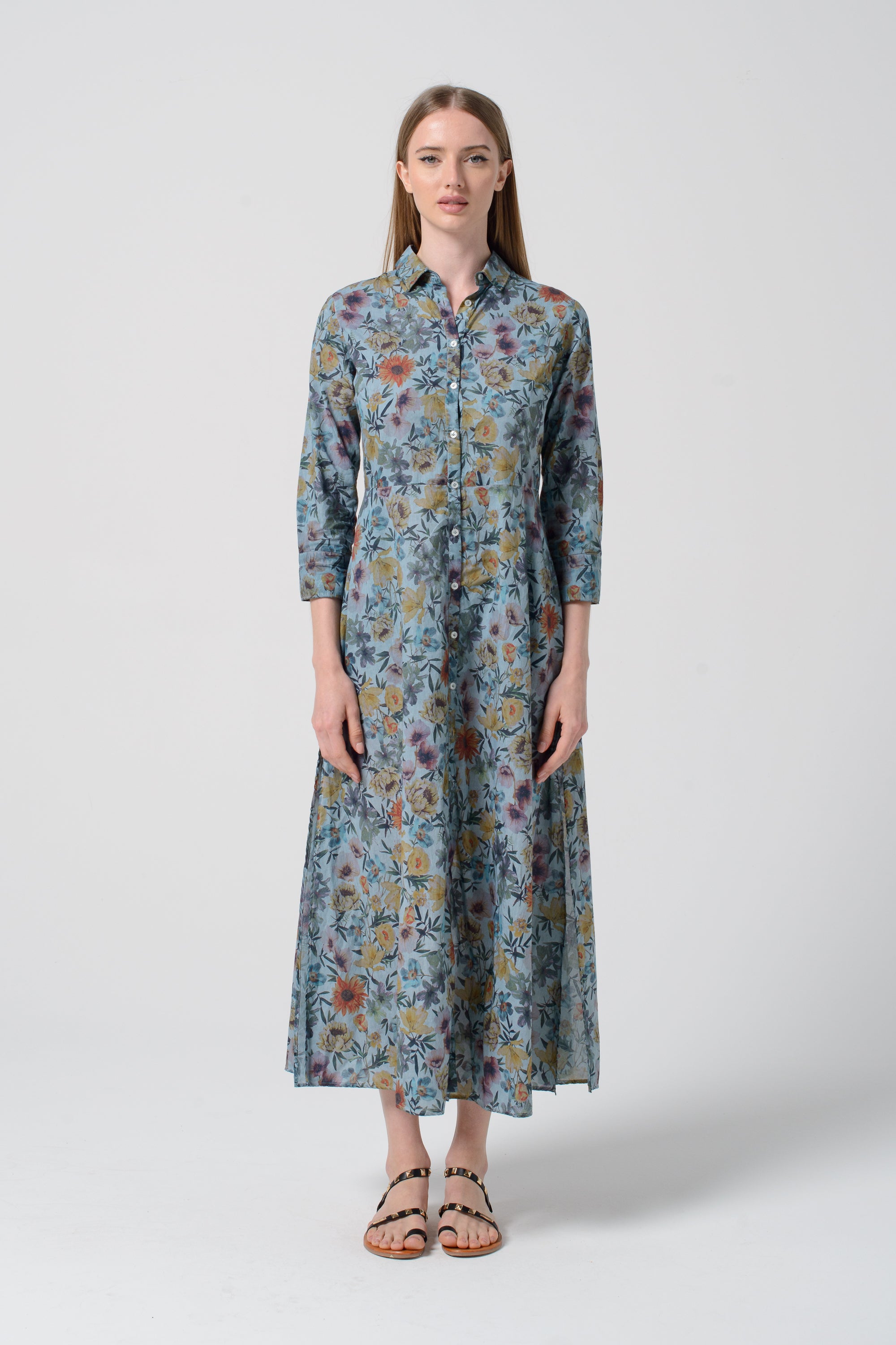 Brooke Patterned Shirtdress - Marlin
