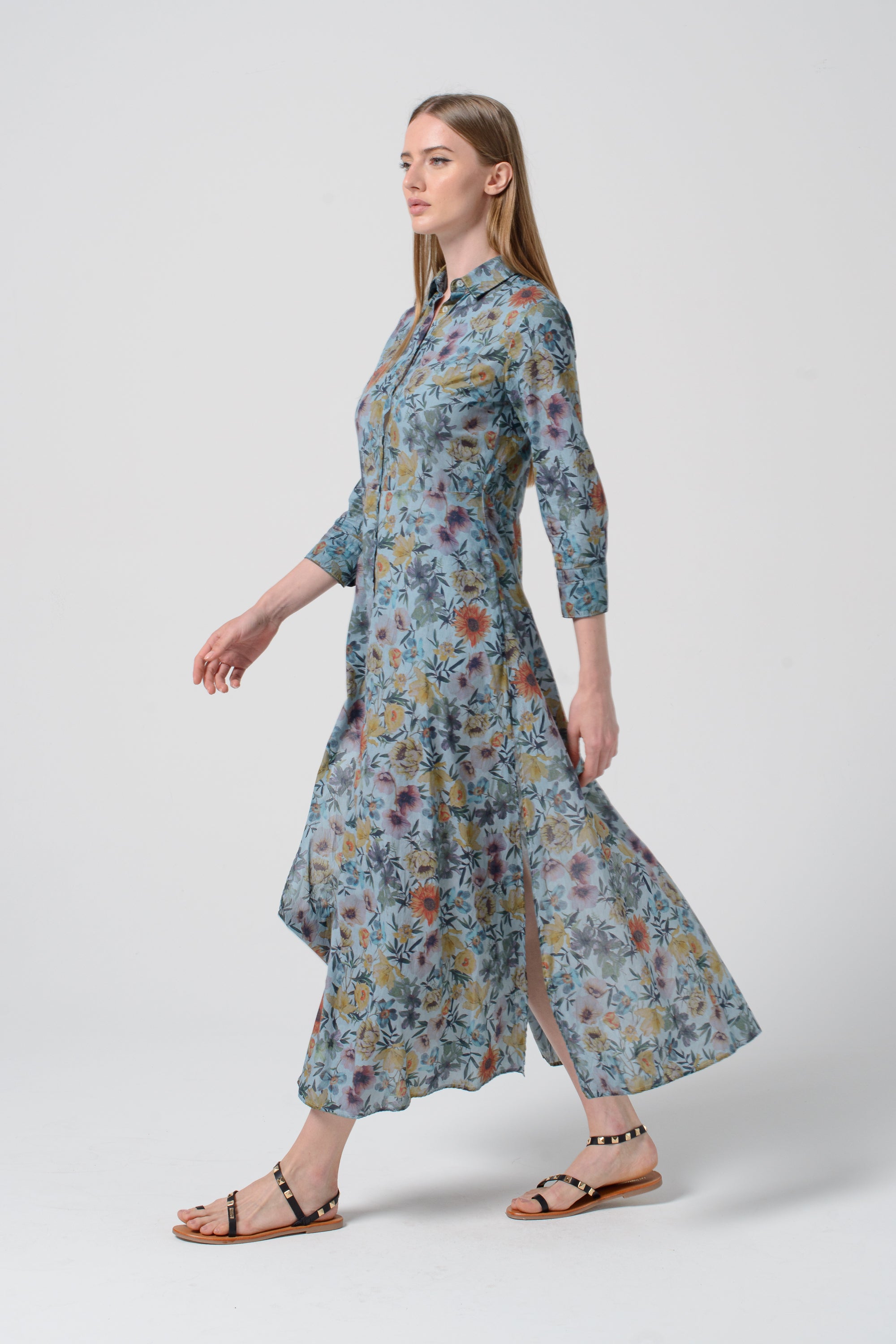 Brooke Patterned Shirtdress - Marlin