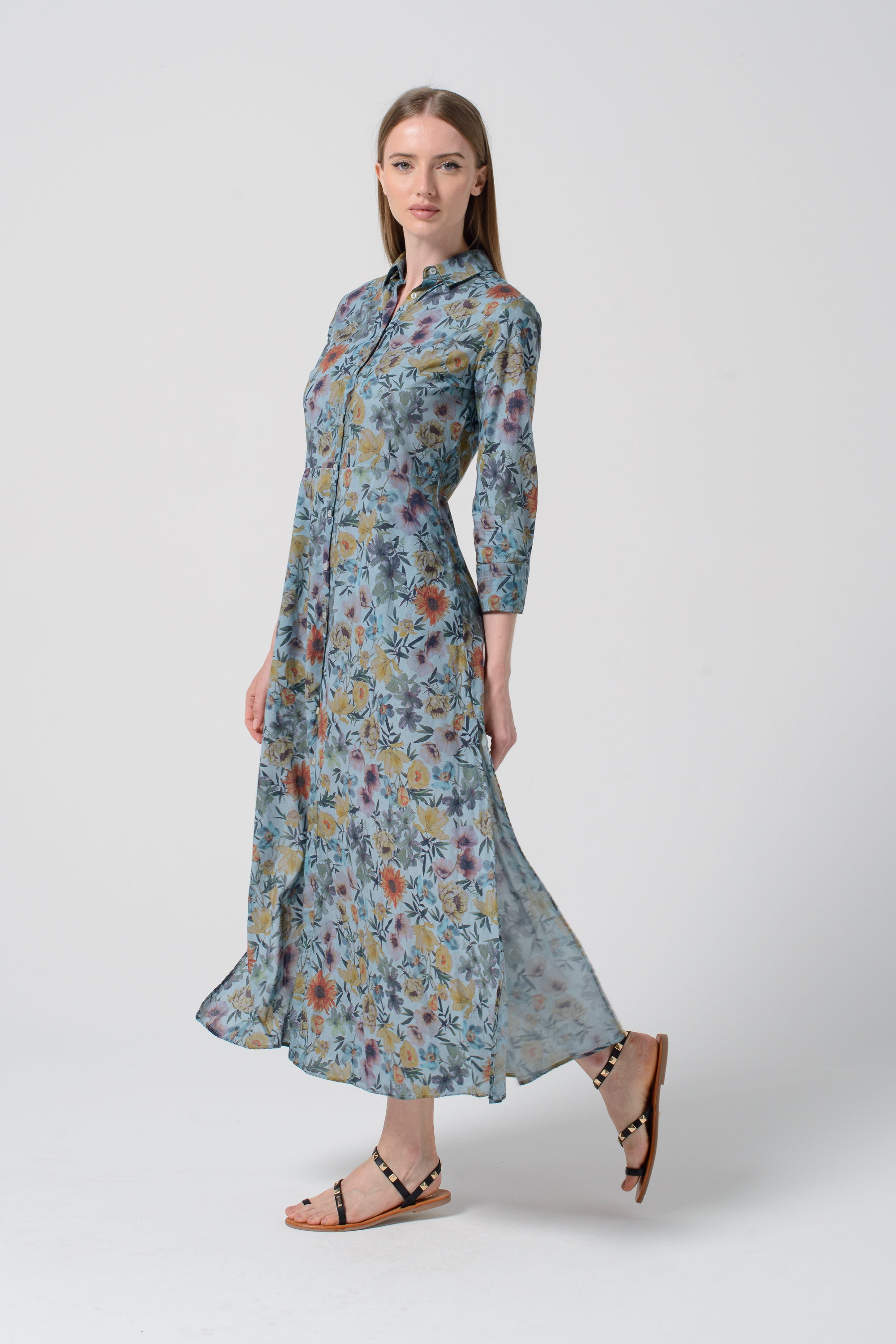 Brooke Patterned Shirtdress - Marlin