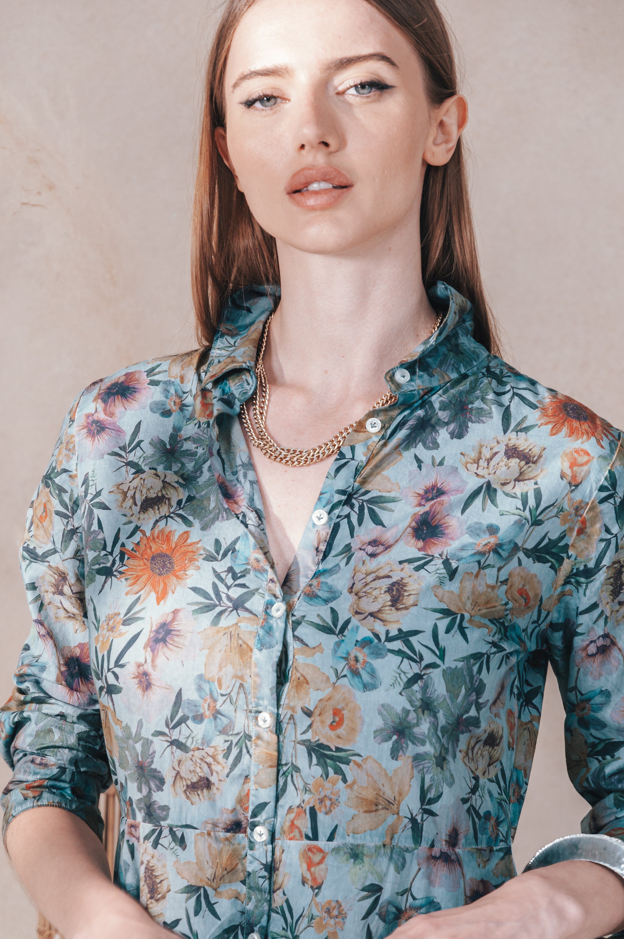 Brooke Patterned Shirtdress - Marlin