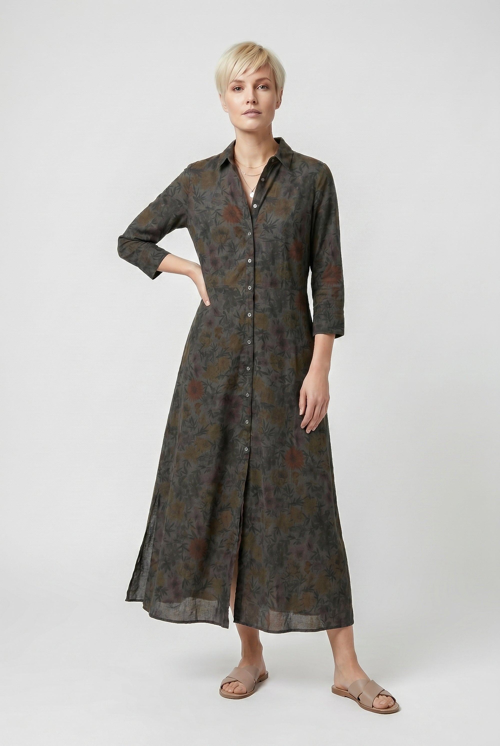 Brooke Patterned Shirtdress - Tonga