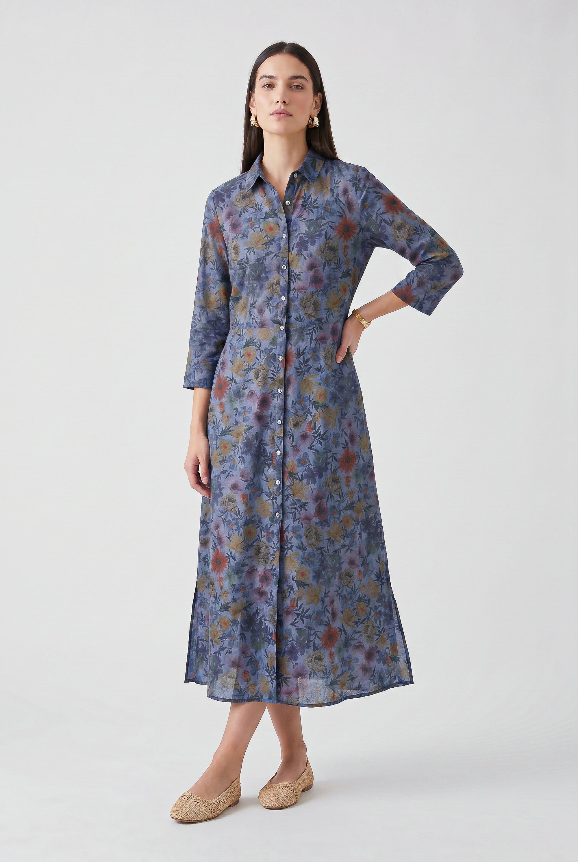 Brooke Patterned Shirtdress - Nautico