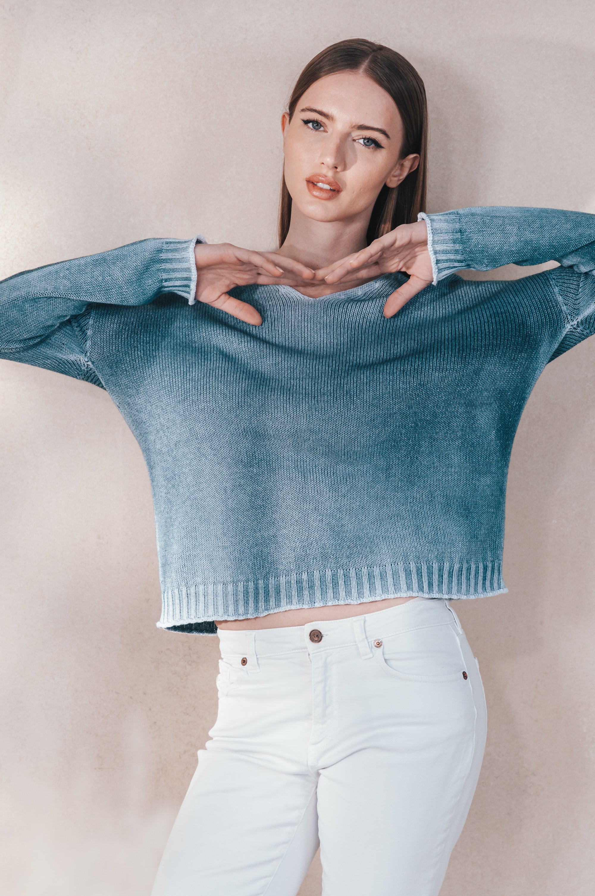 Leto V Knit Frost Art - Seaweed