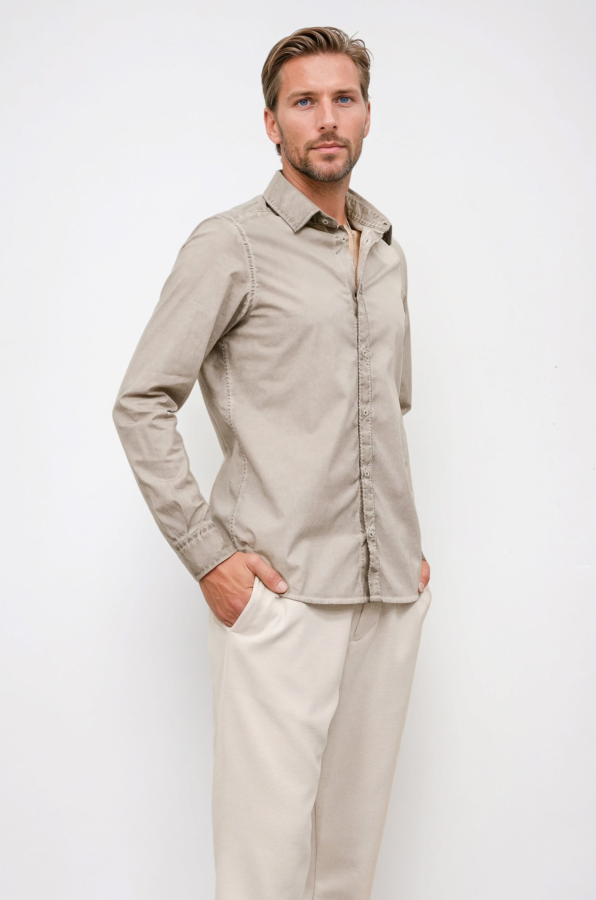 Harrison Poplin Shirt - Grafite