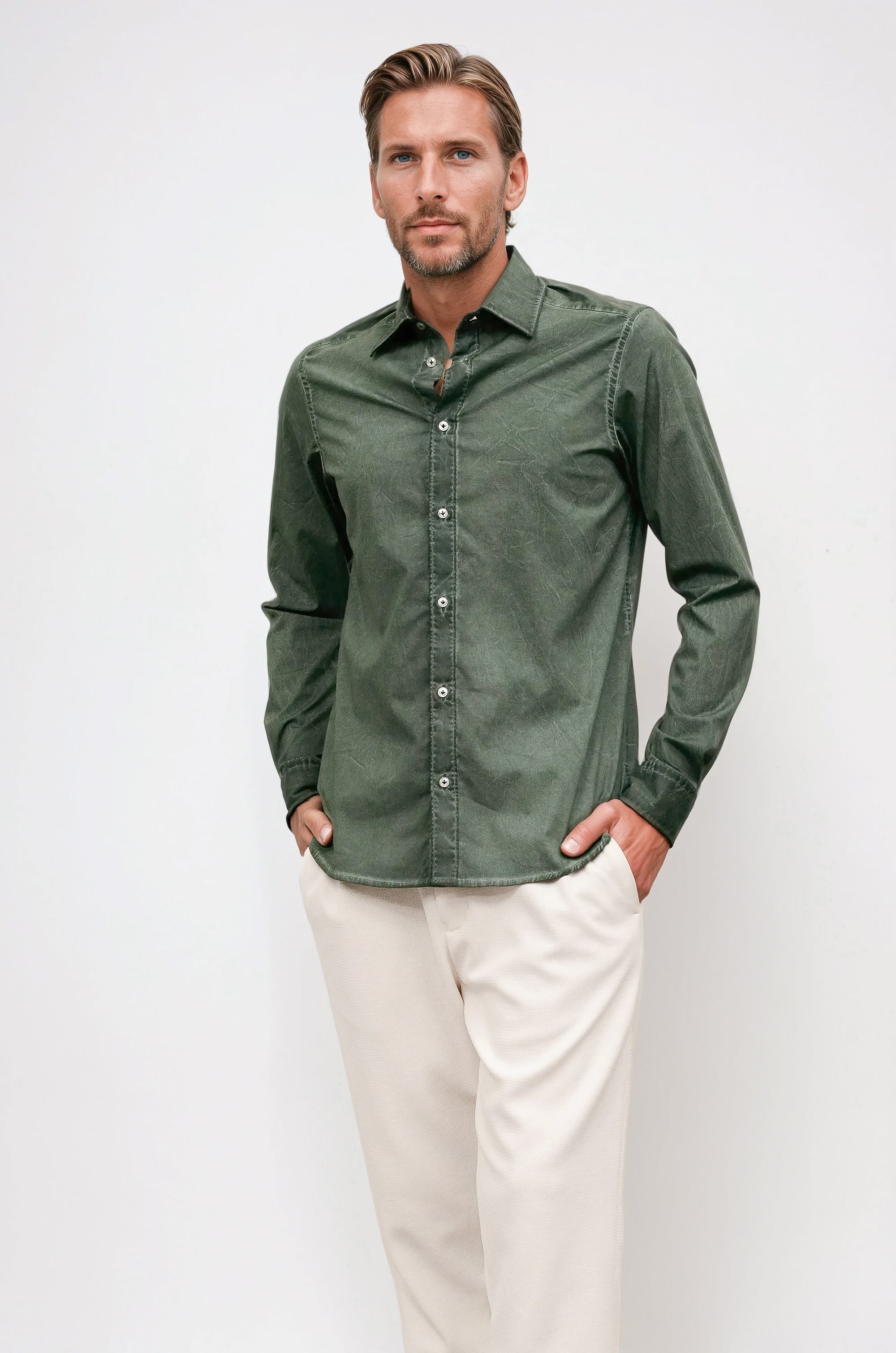 Harrison Poplin Shirt - Nori