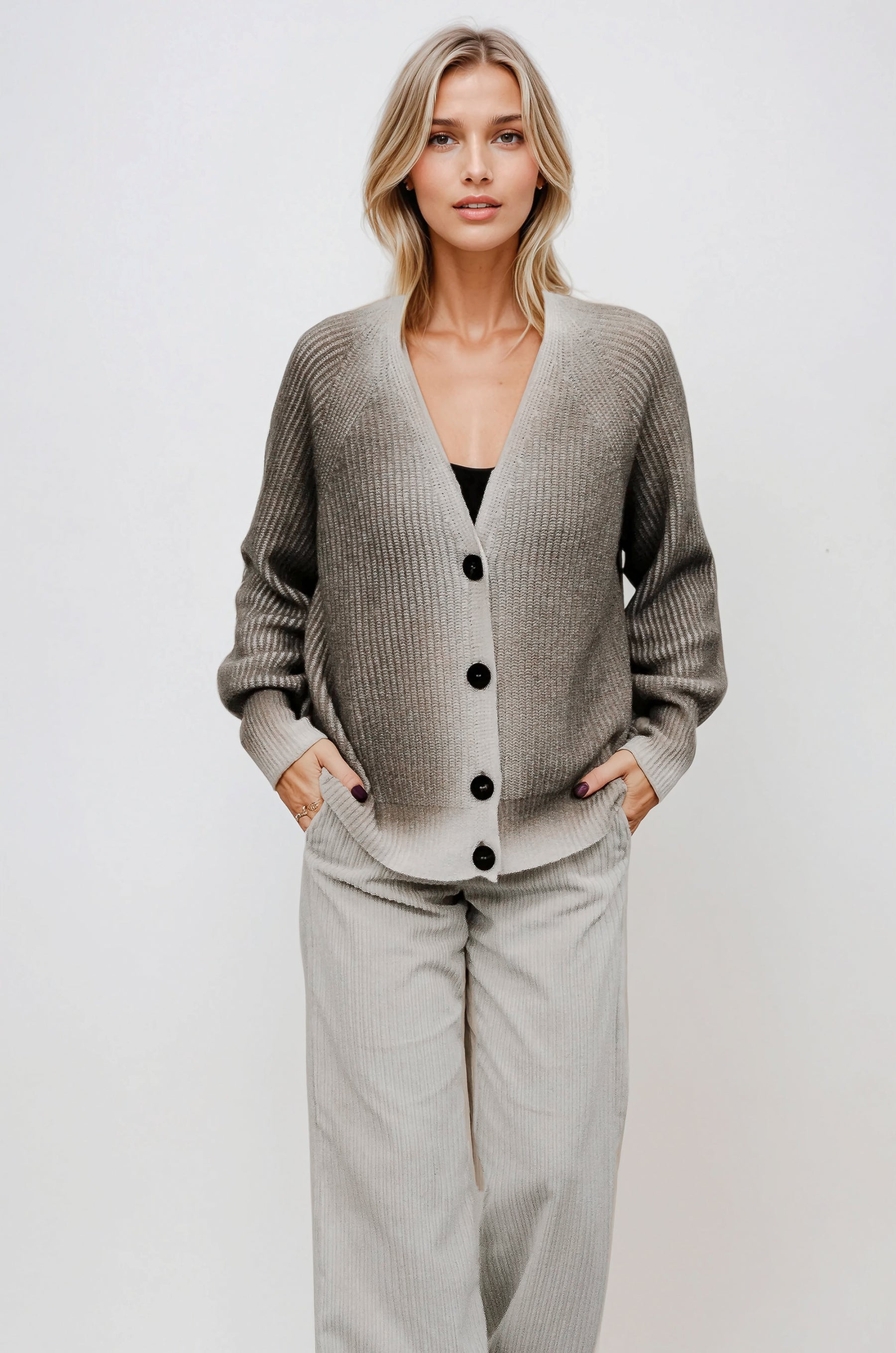 CLEL（クレイル） カーディガン 「CLEL」Basic/Spray Rib Knit Shirt