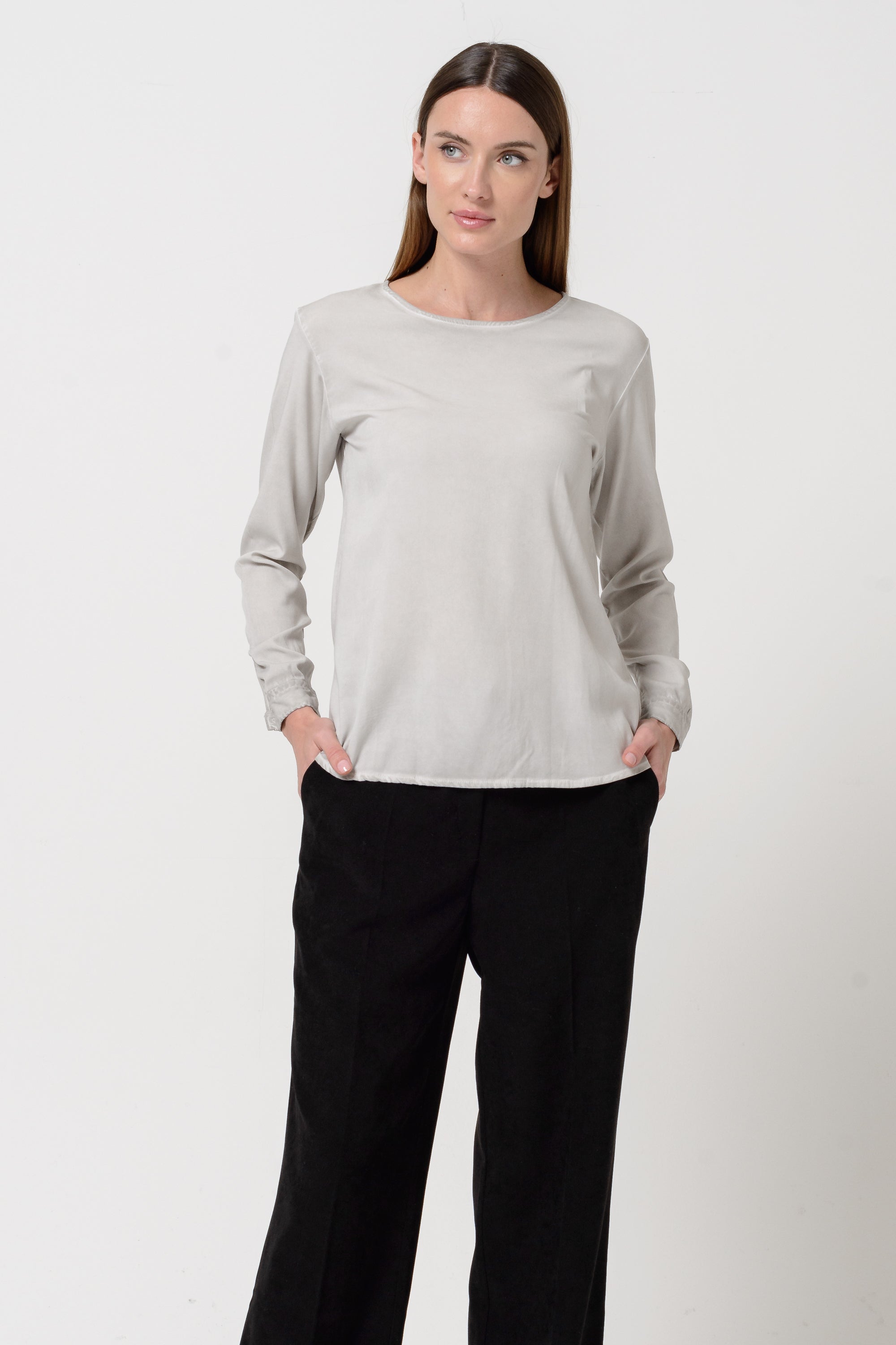 Corvara Twill Blouse - Platino