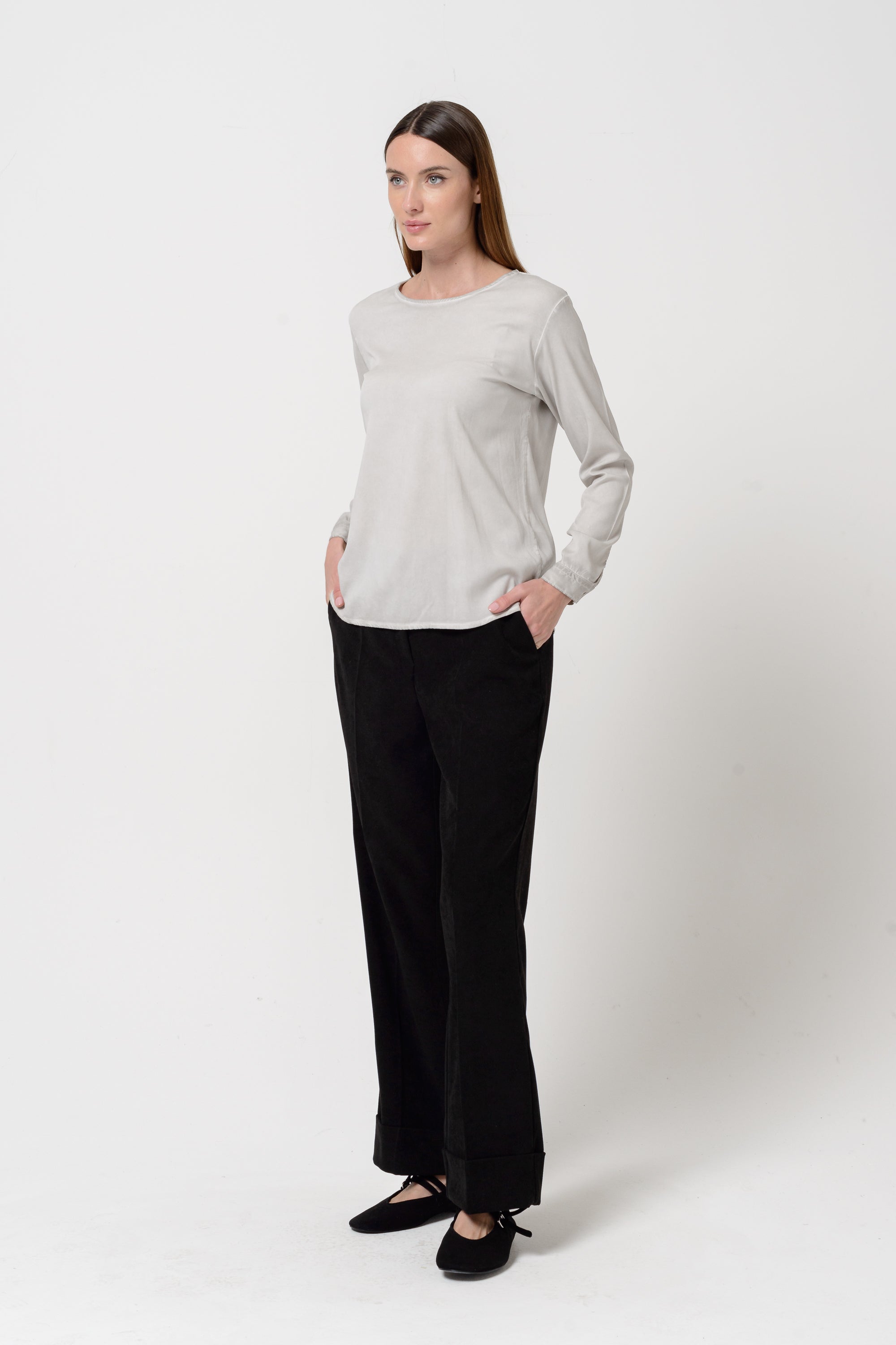 Corvara Twill Blouse - Platino