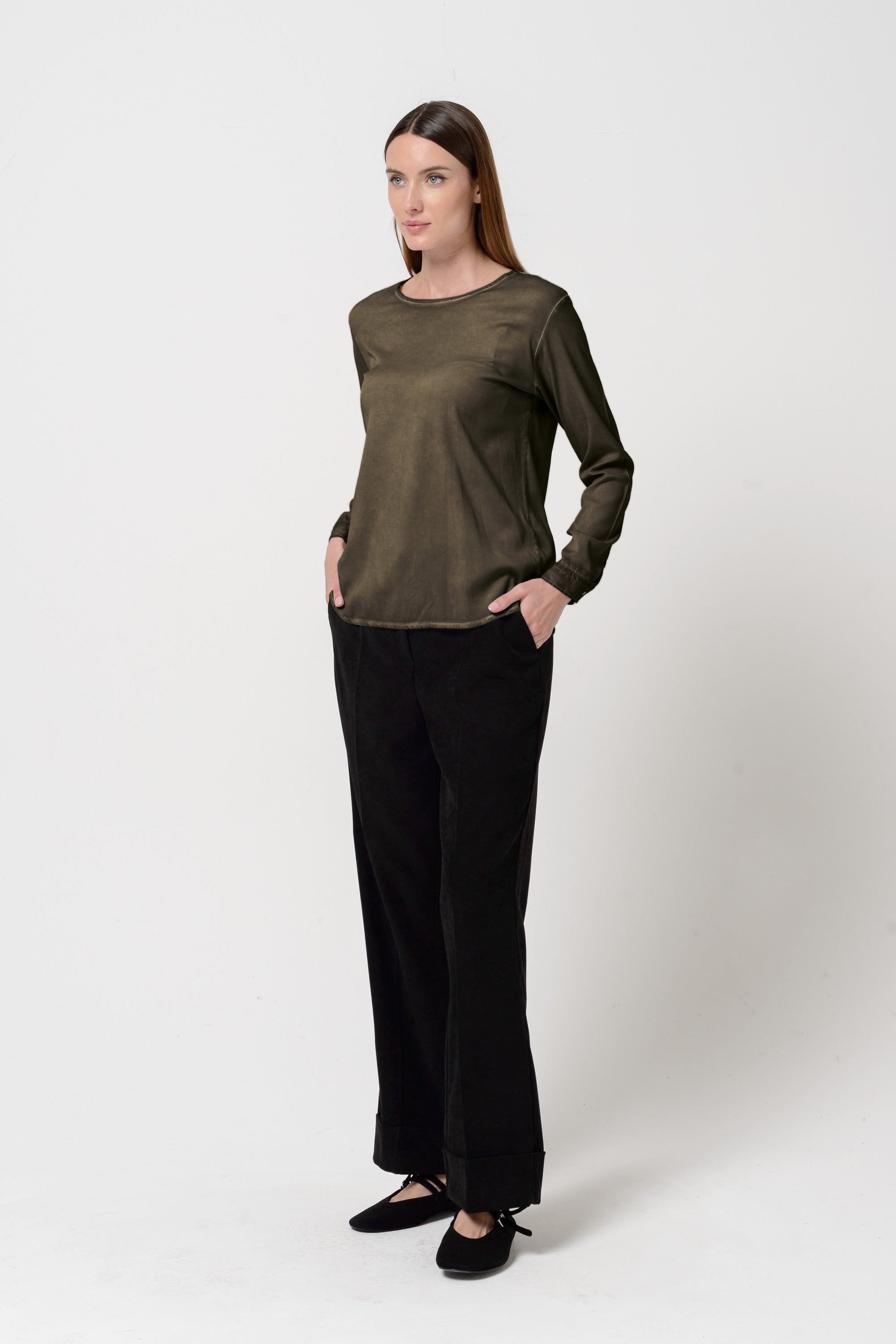 Corvara Twill Blouse - Cliff