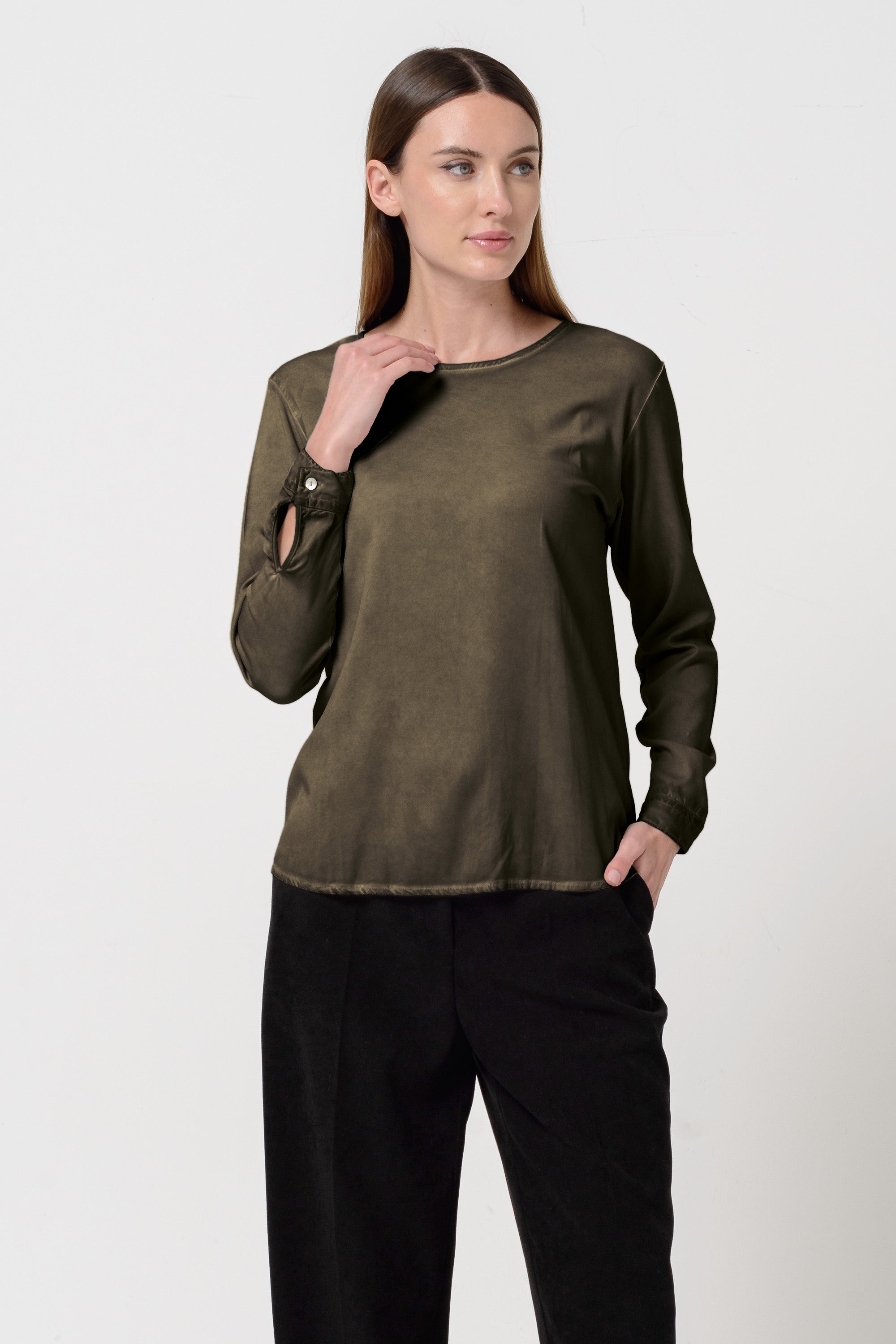 Corvara Twill Blouse - Cliff