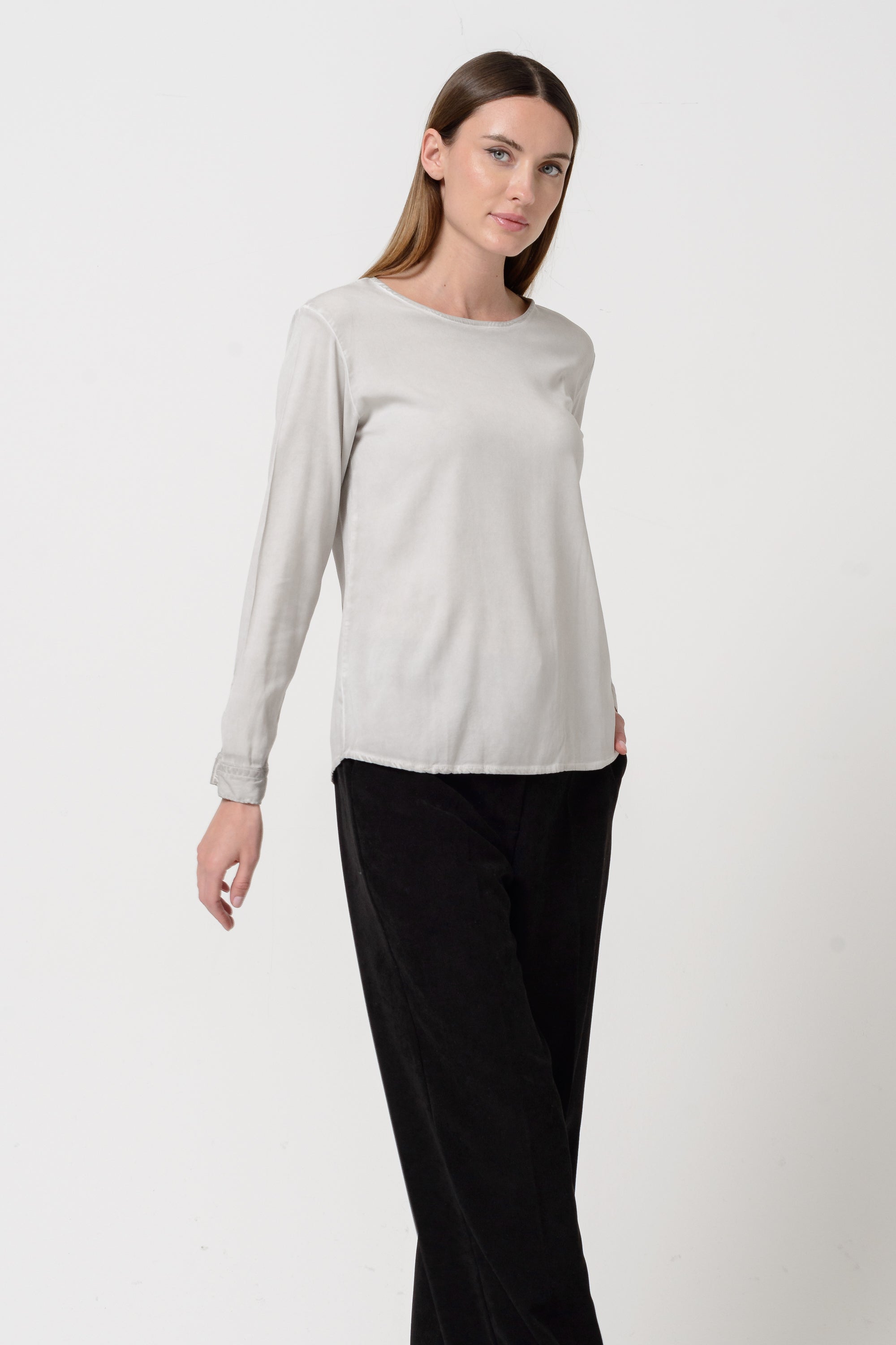 Corvara Twill Blouse - Platino