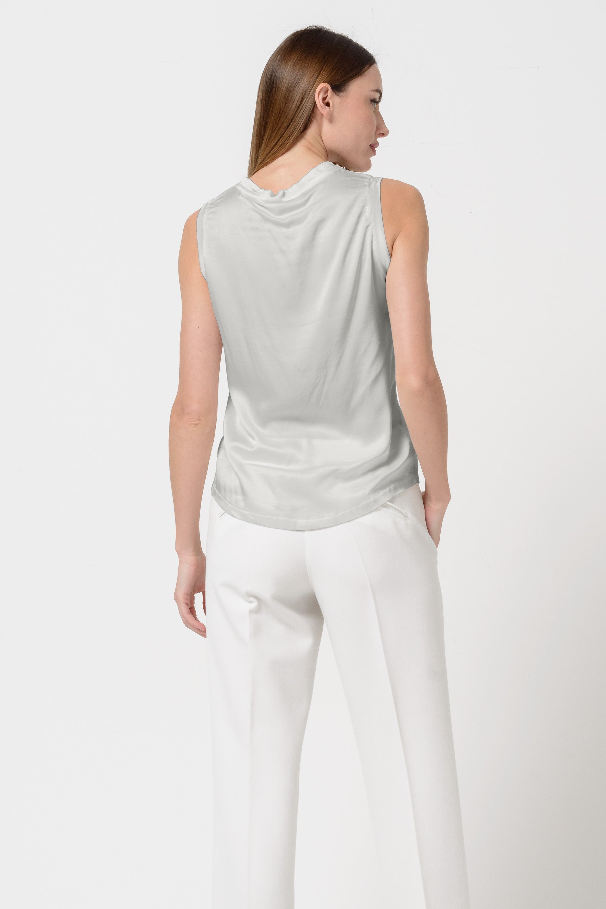 Lugana Twill Tank - Platino