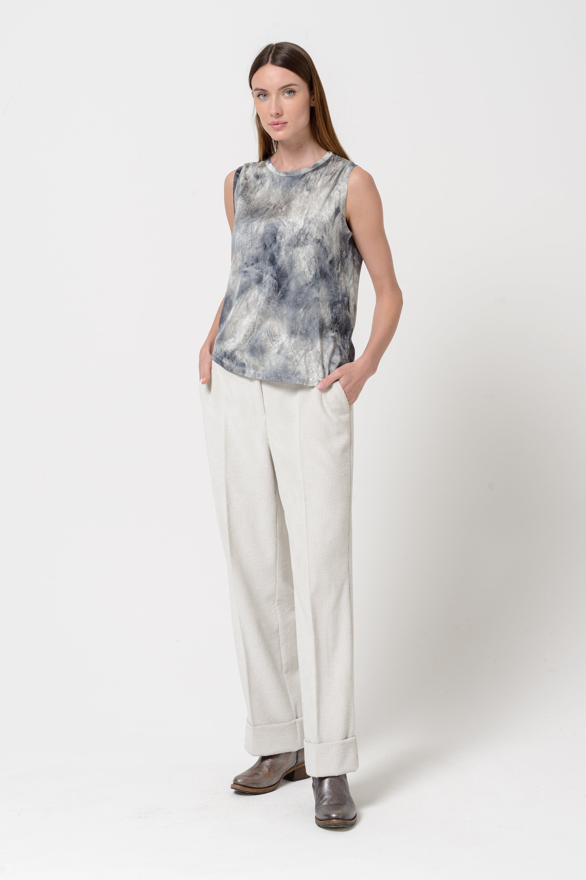 Lugana Printed Tank - White