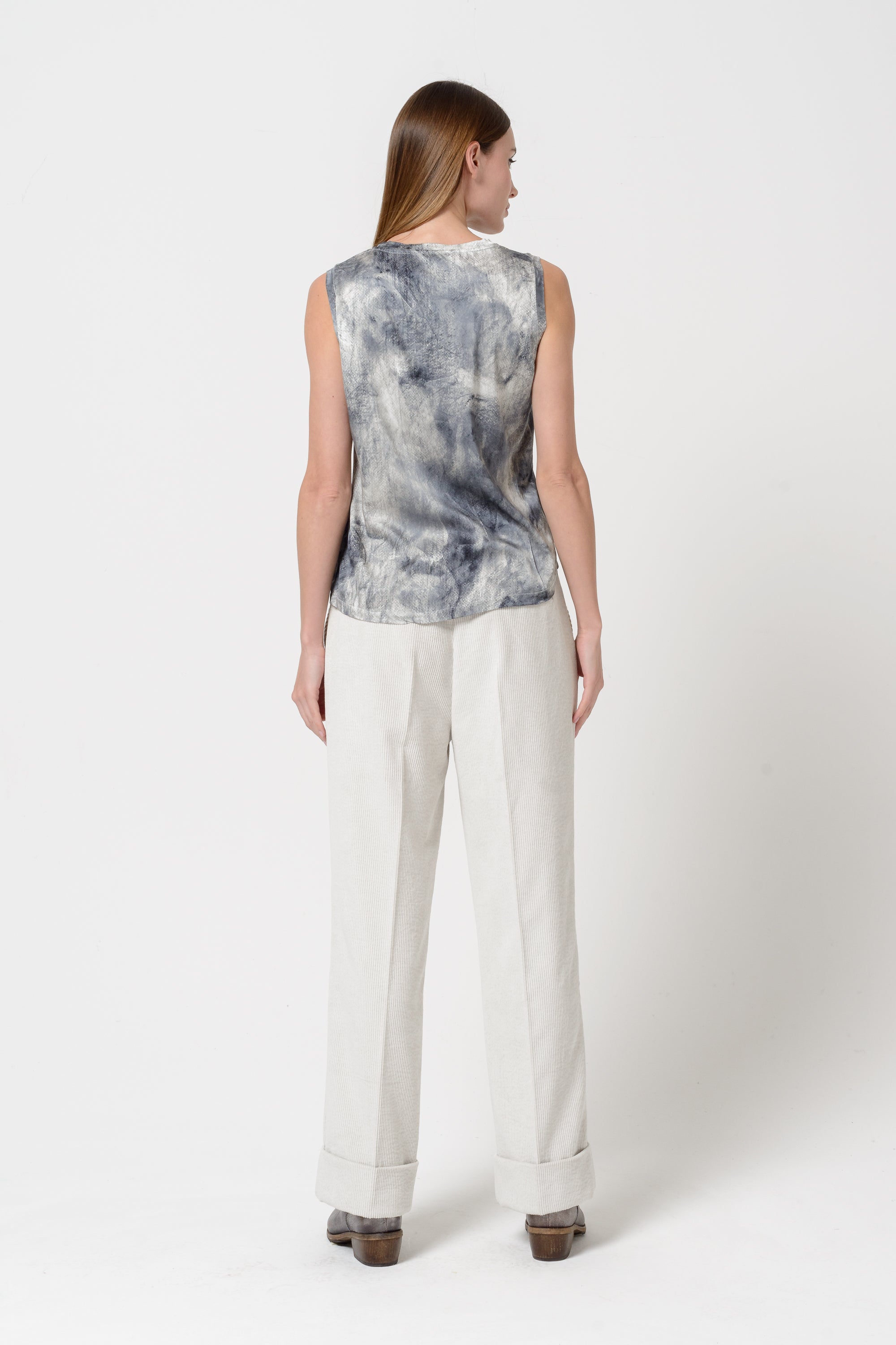 Lugana Printed Tank - White