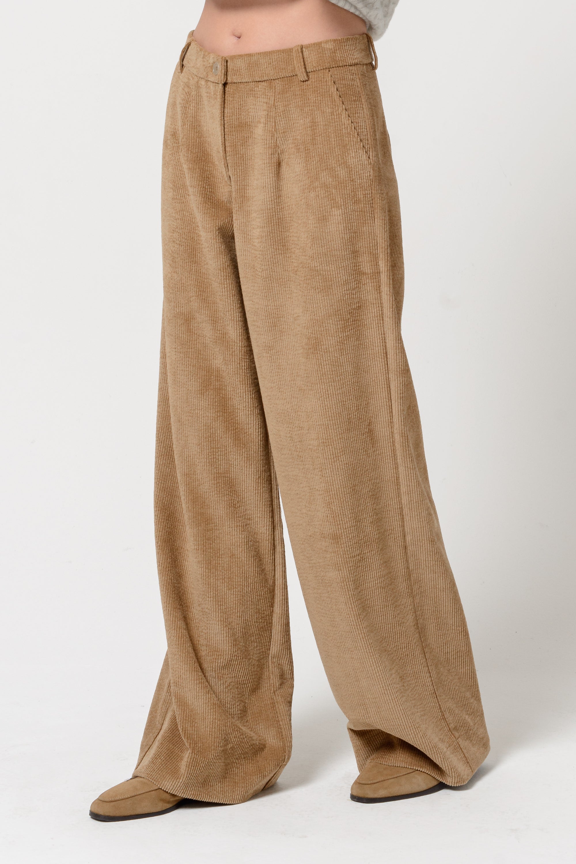 Gilda Corduroy Pants - Cammello