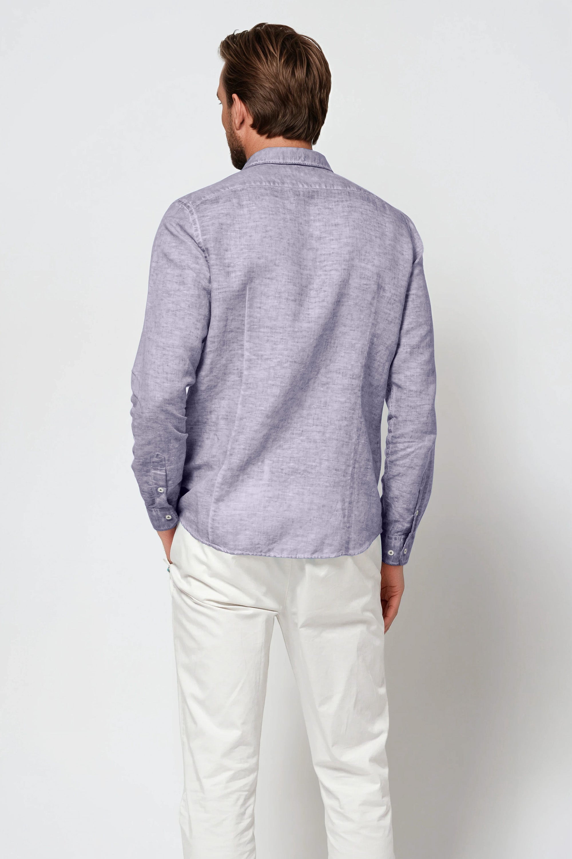 Harrison Linen Blend Shirt - Lavanda