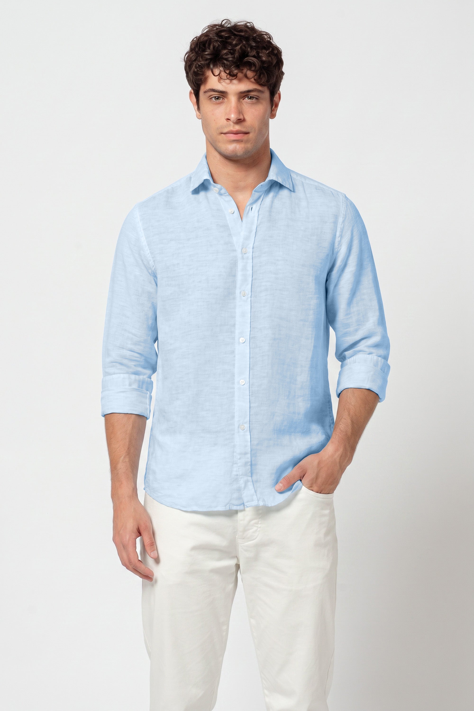 Robert Linen Blend Shirt - Santorini