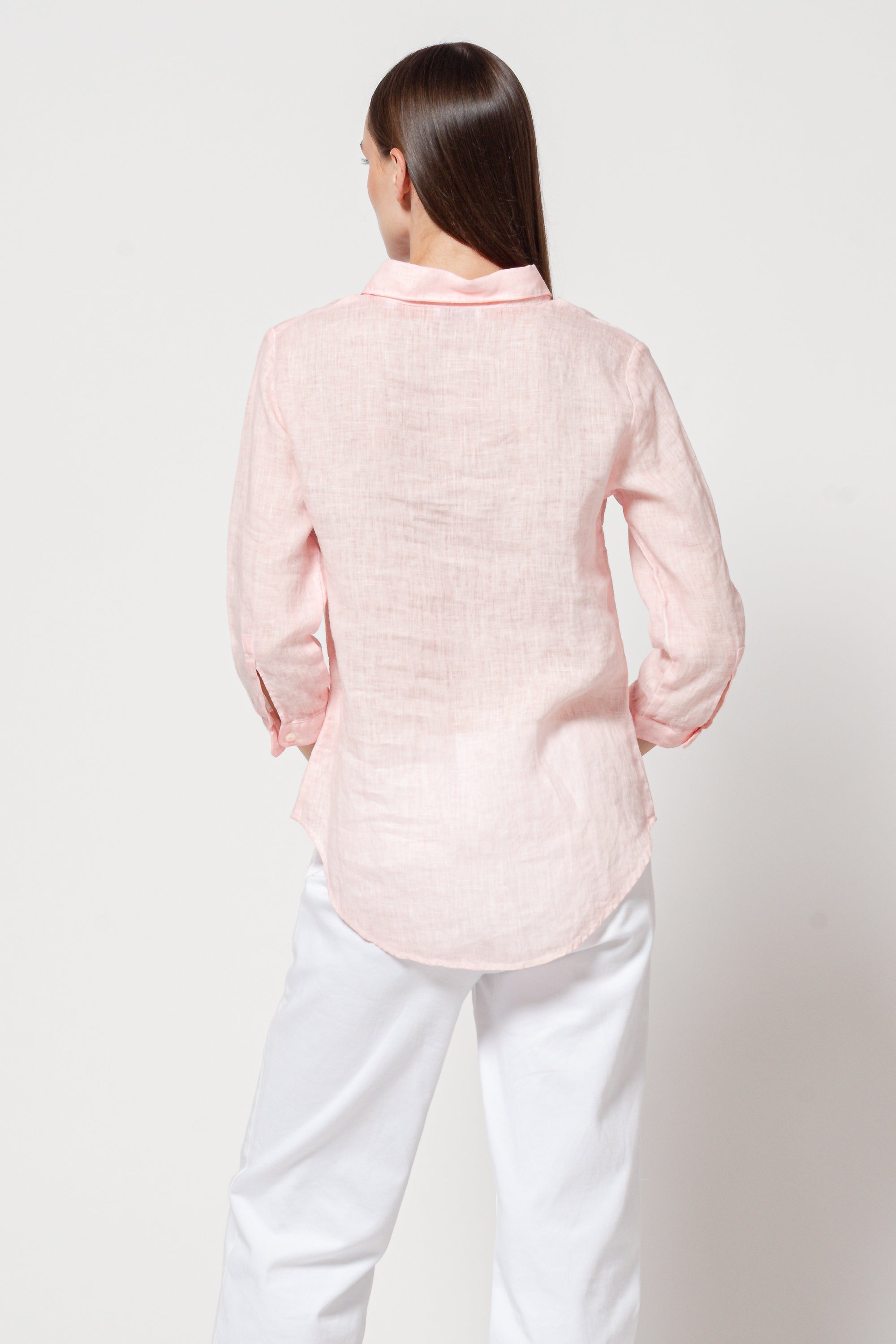 Valeria Linen Shirt - Flamingo