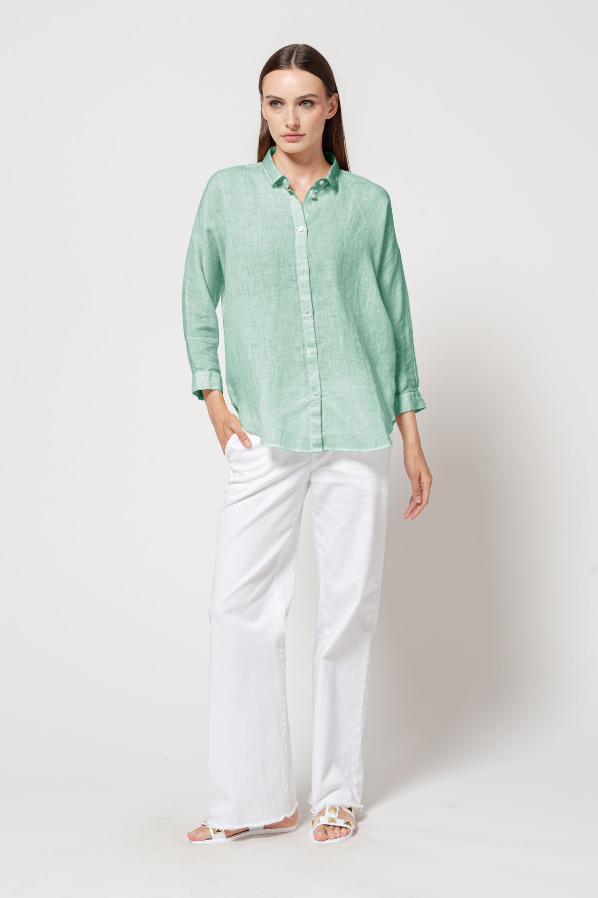 Allie Linen Blouse - Eucaly