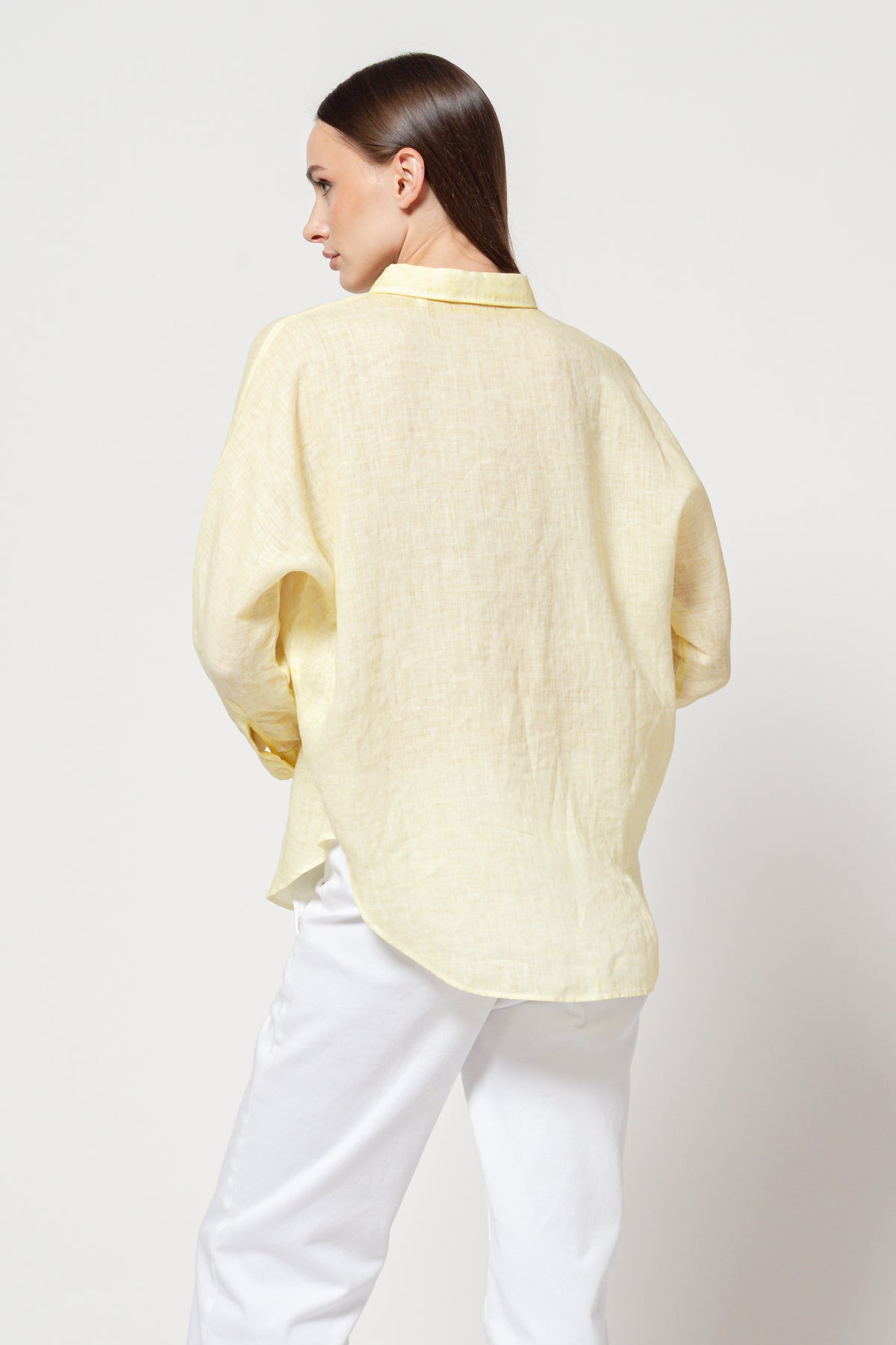 Allie Linen Blouse - Canary