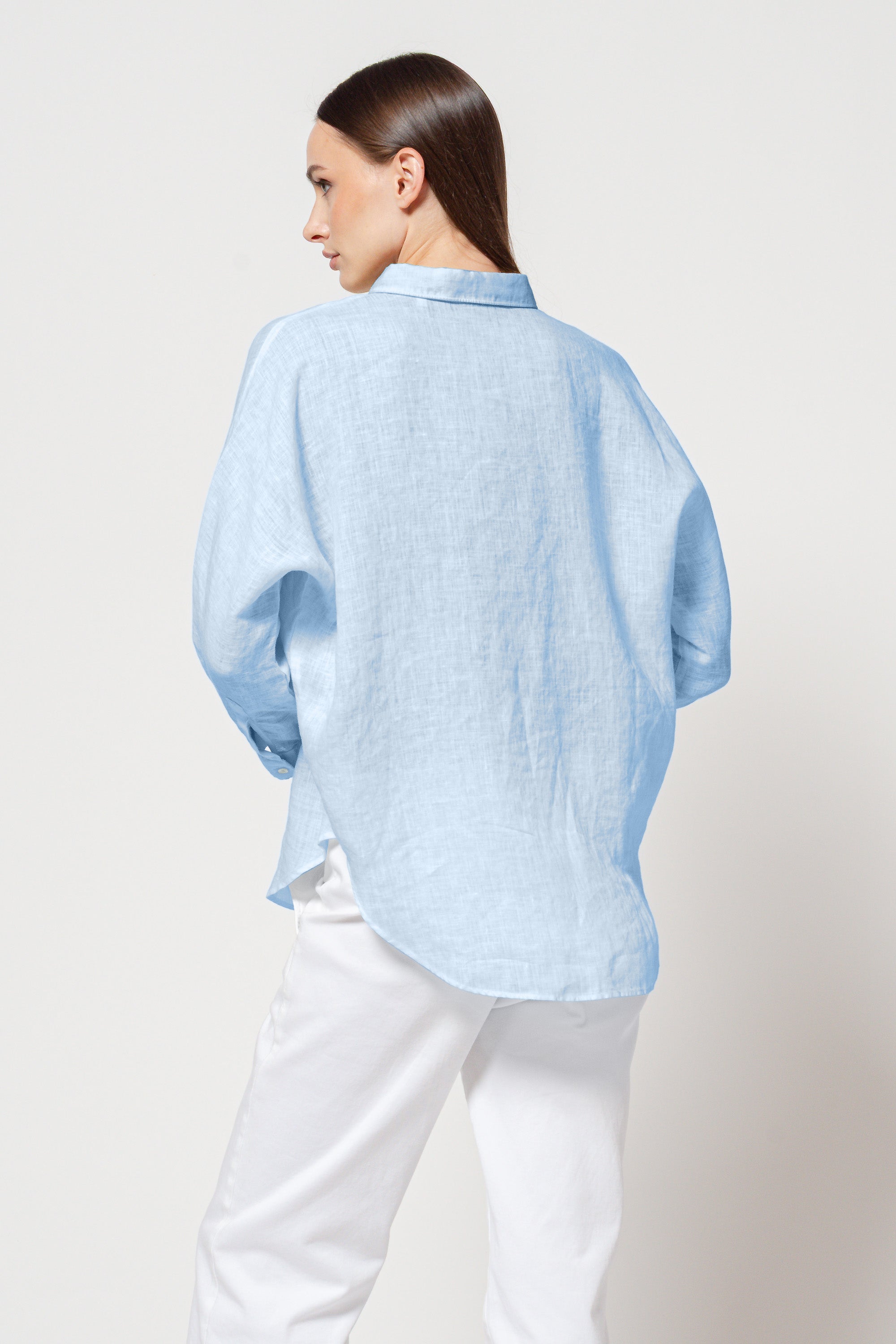 Allie Linen Blouse - Santorini