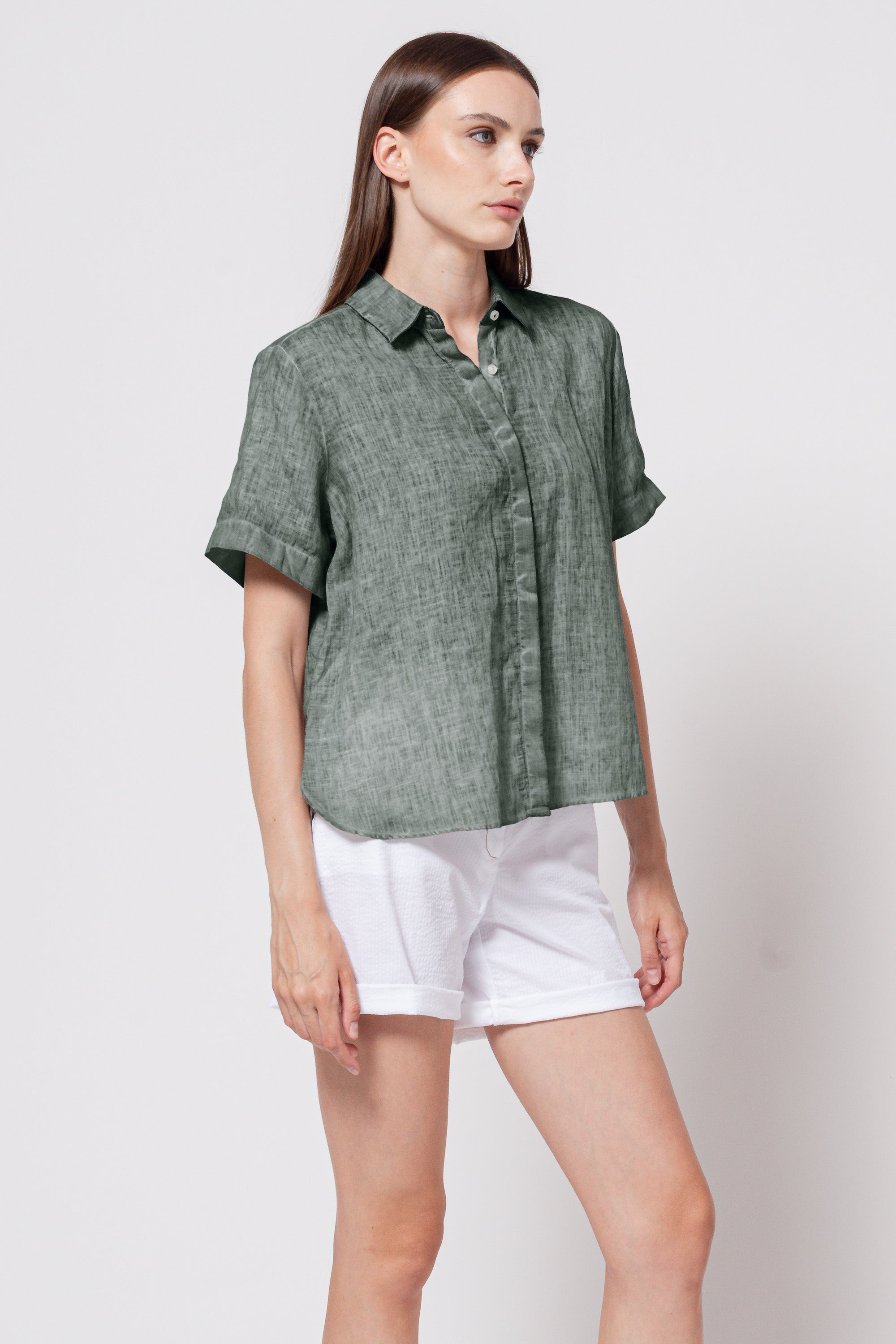 Sanna Linen Shirt - Salvia