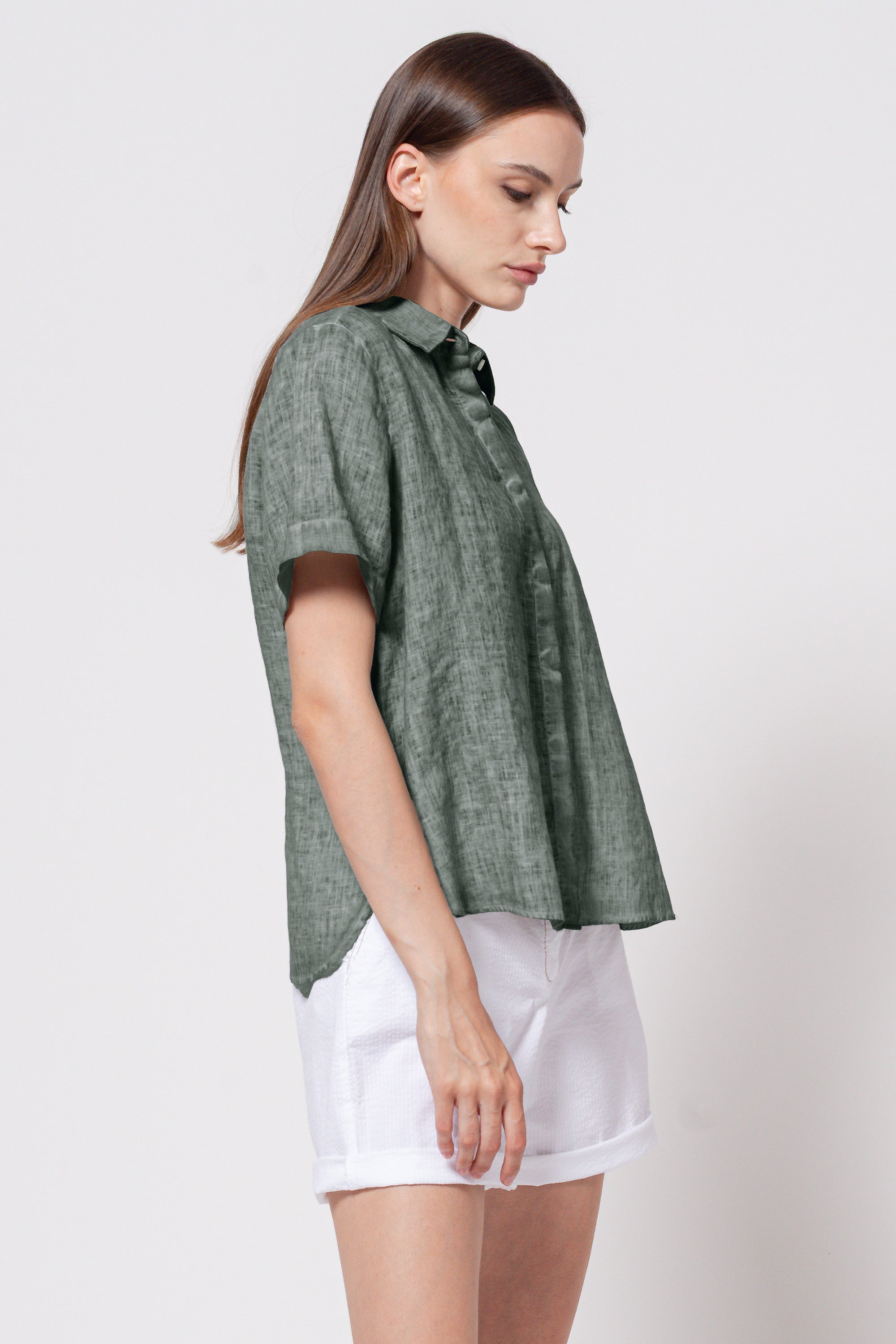 Sanna Linen Shirt - Salvia