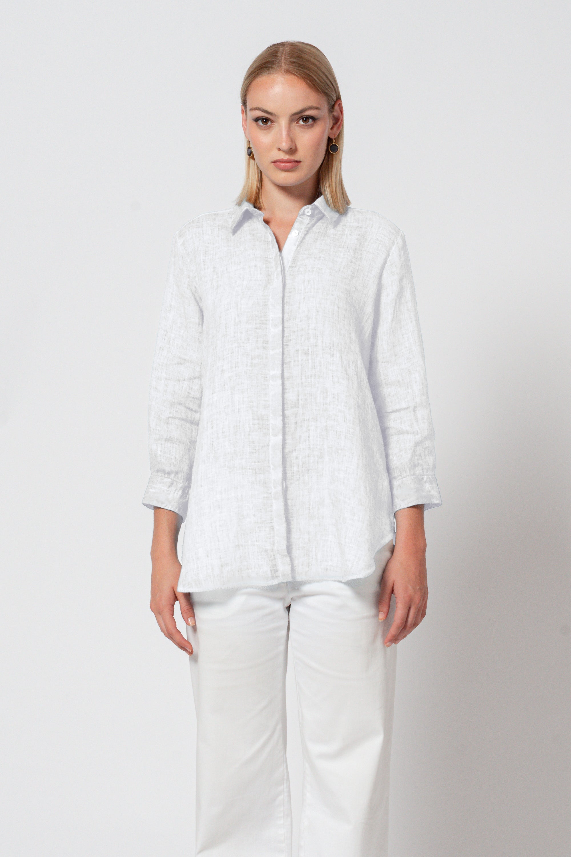 Augustina Linen Shirt - White
