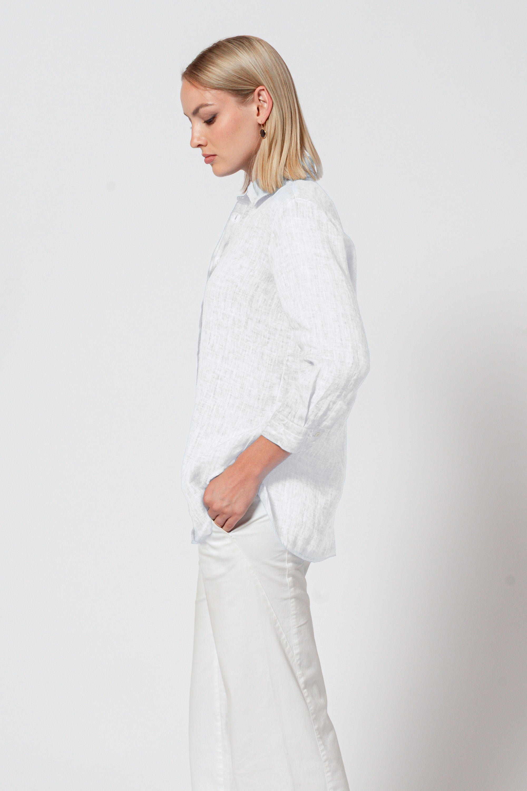 Augustina Linen Shirt - White