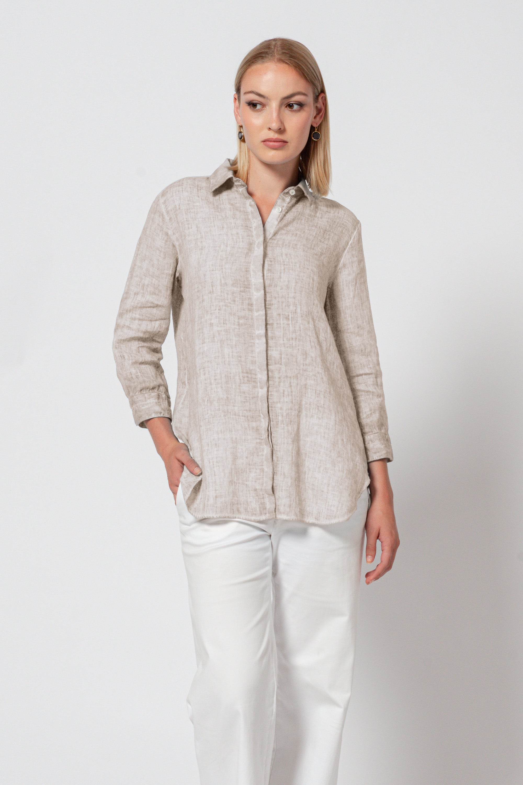 Augustina Linen Shirt - Canapa