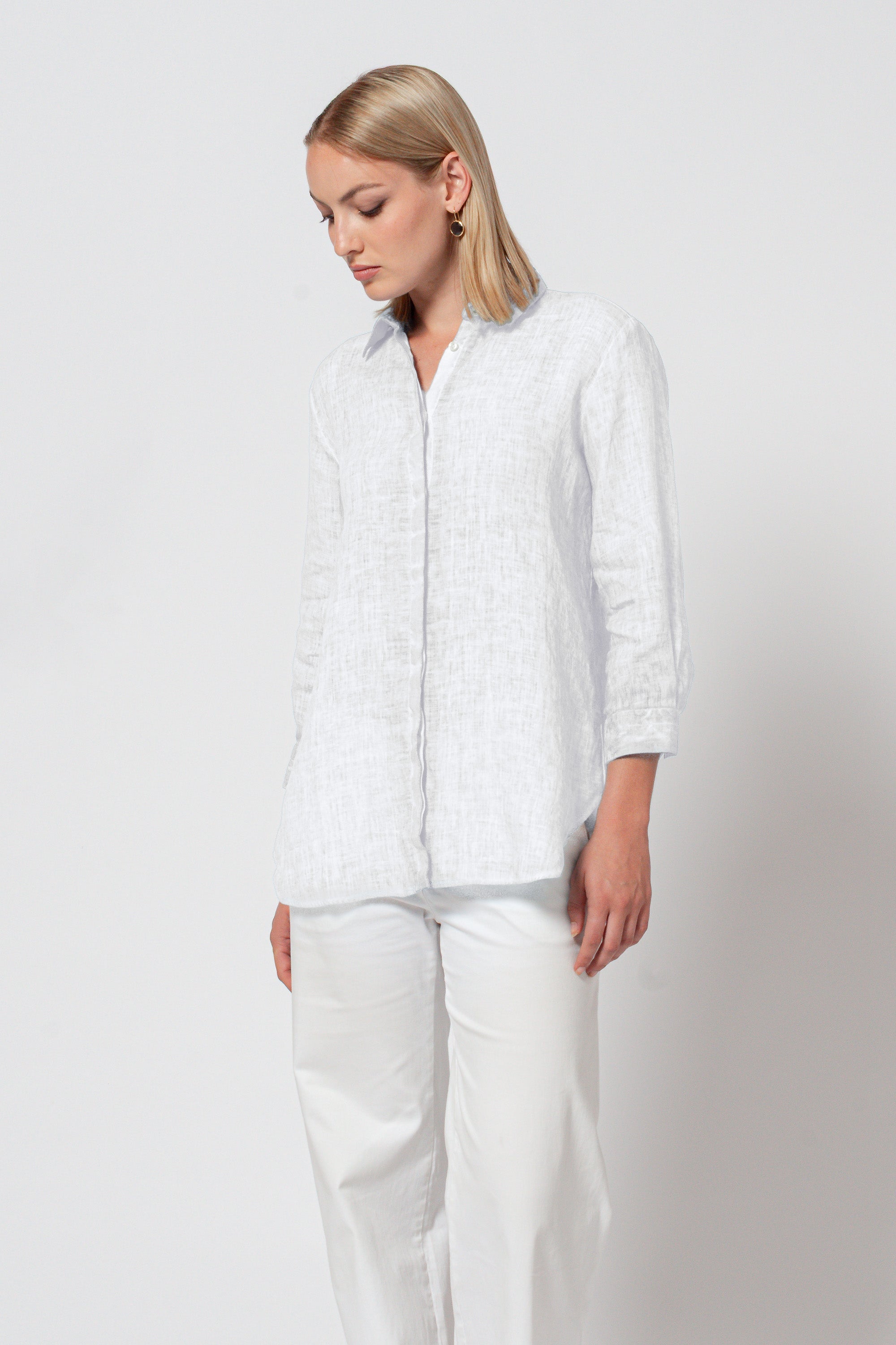 Augustina Linen Shirt - White