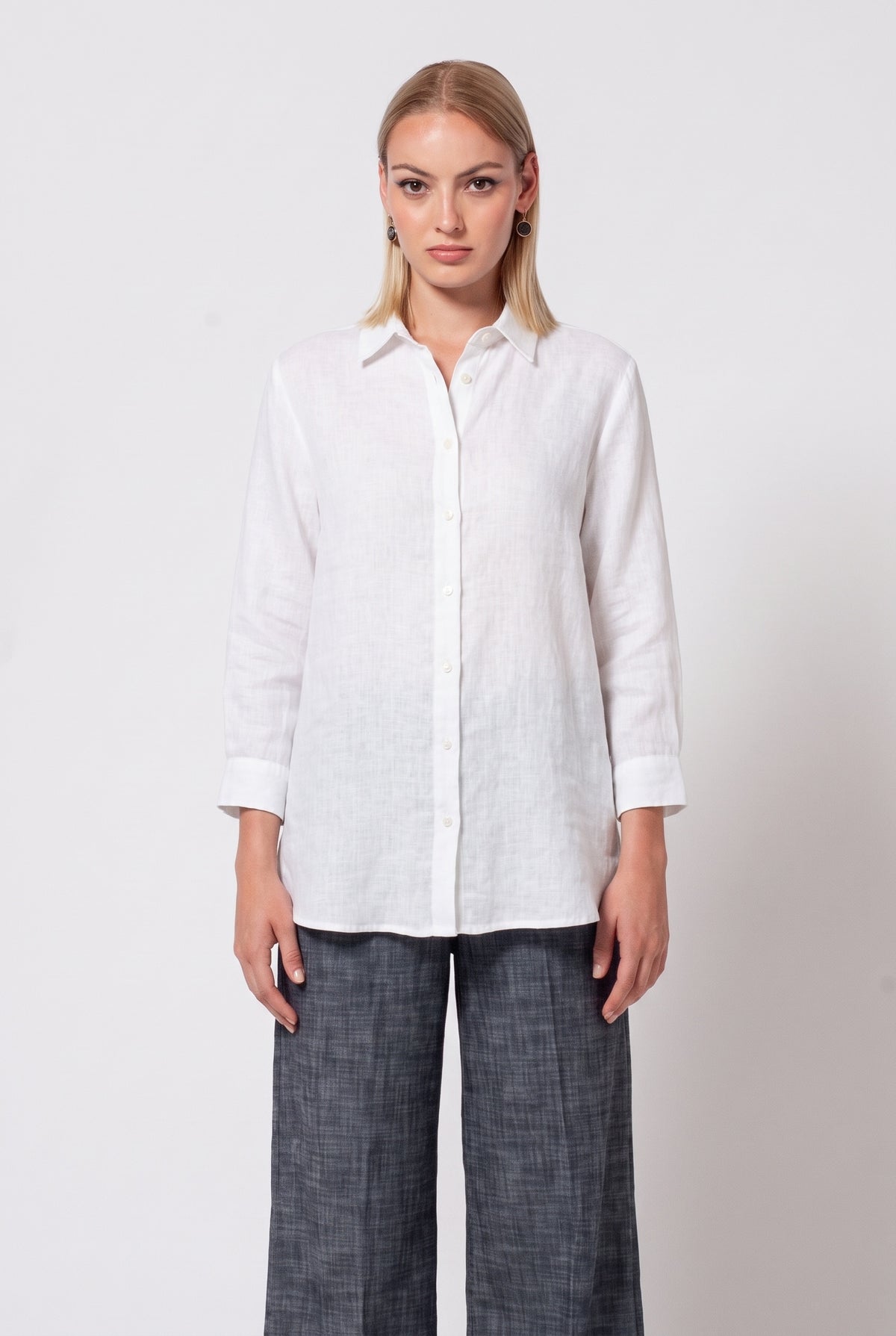 Augustina Linen Shirt - White
