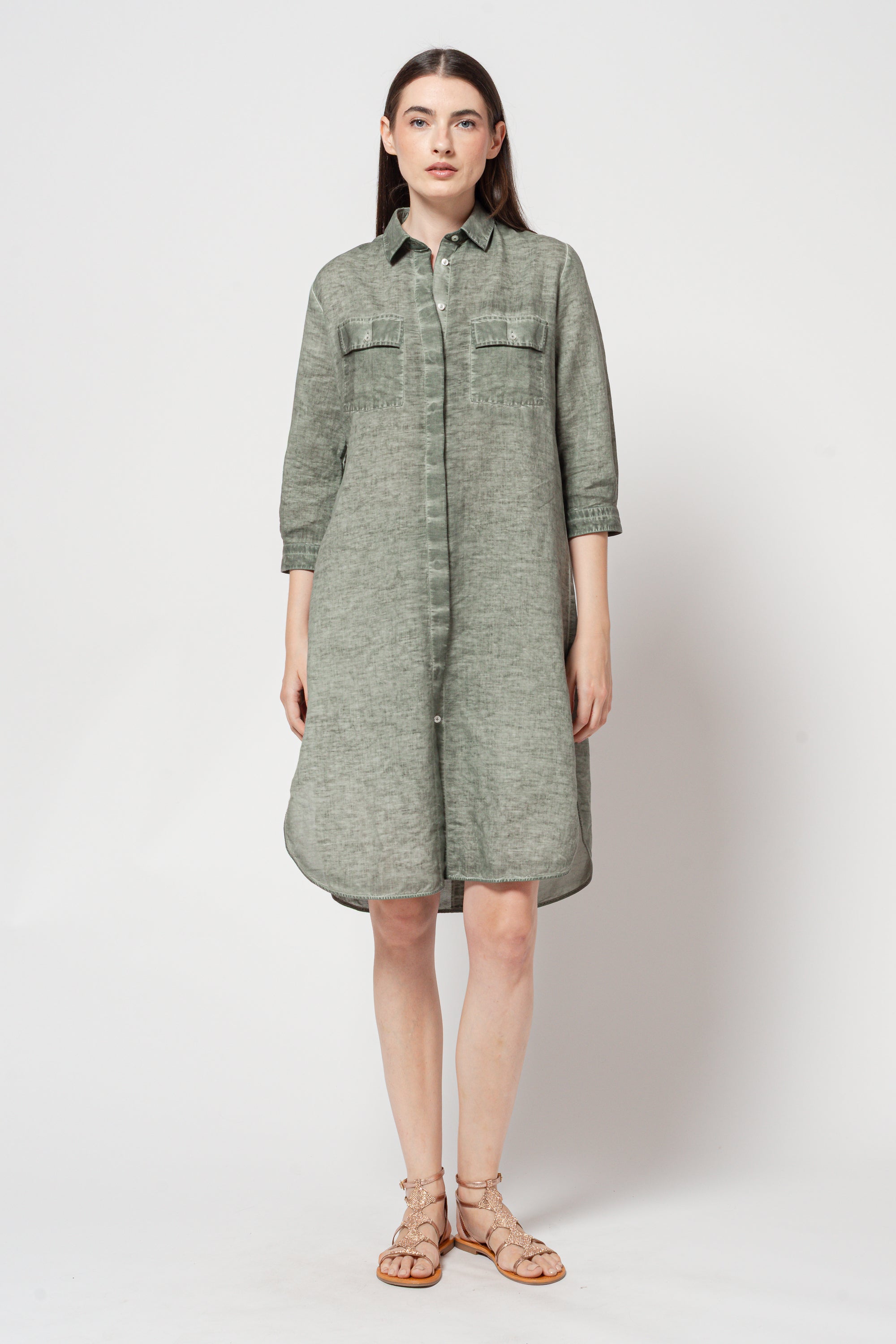 Maxi Shirtdress - Salvia