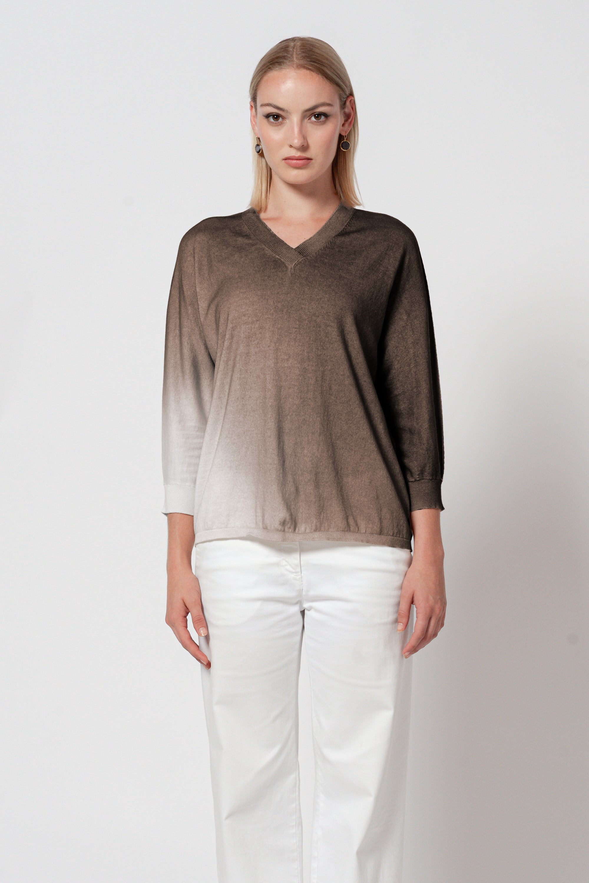 Anna V-Neck Beach Art - Spinosa